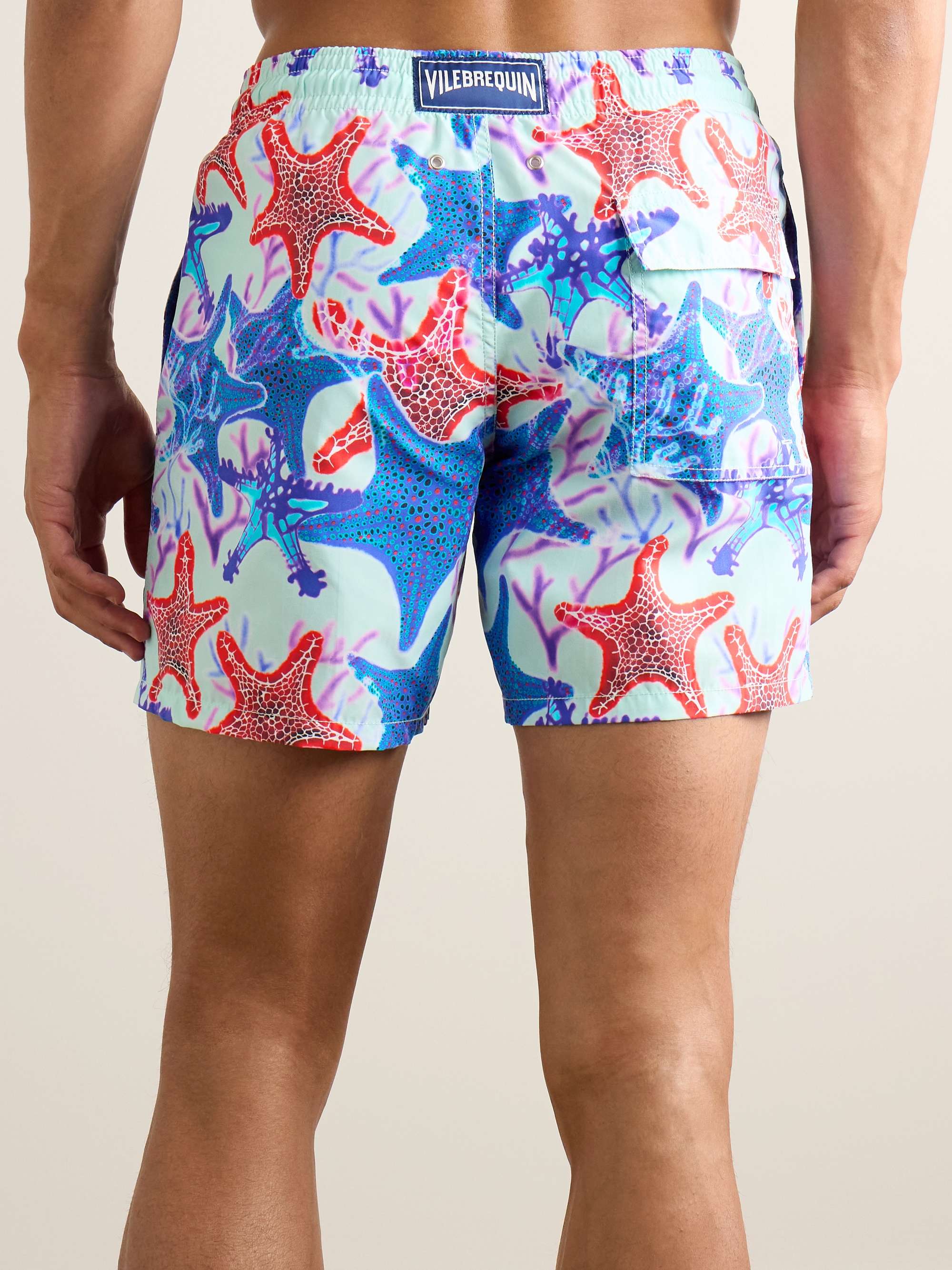 Moorea Straight-Leg Mid-Length Printed Recycled Swim Shorts view