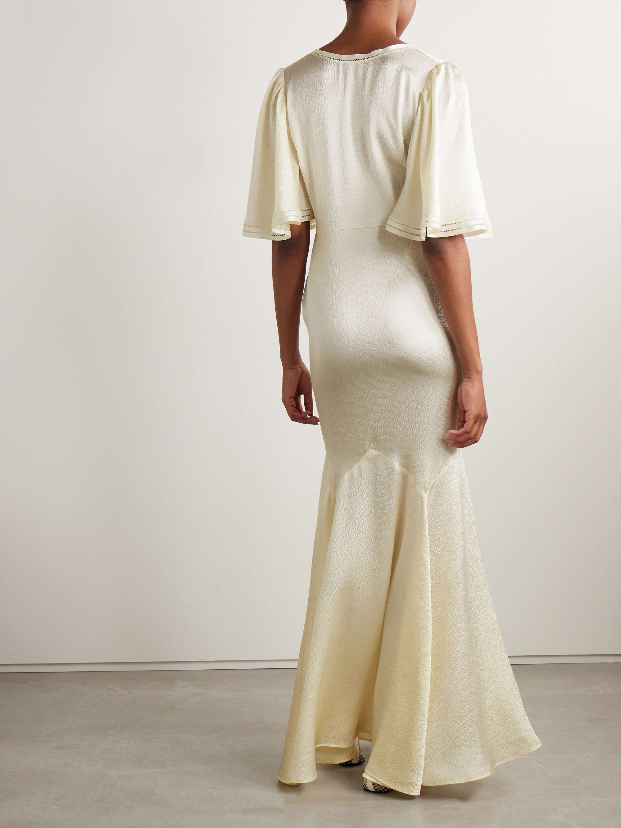 Claret hammered-silk gown view