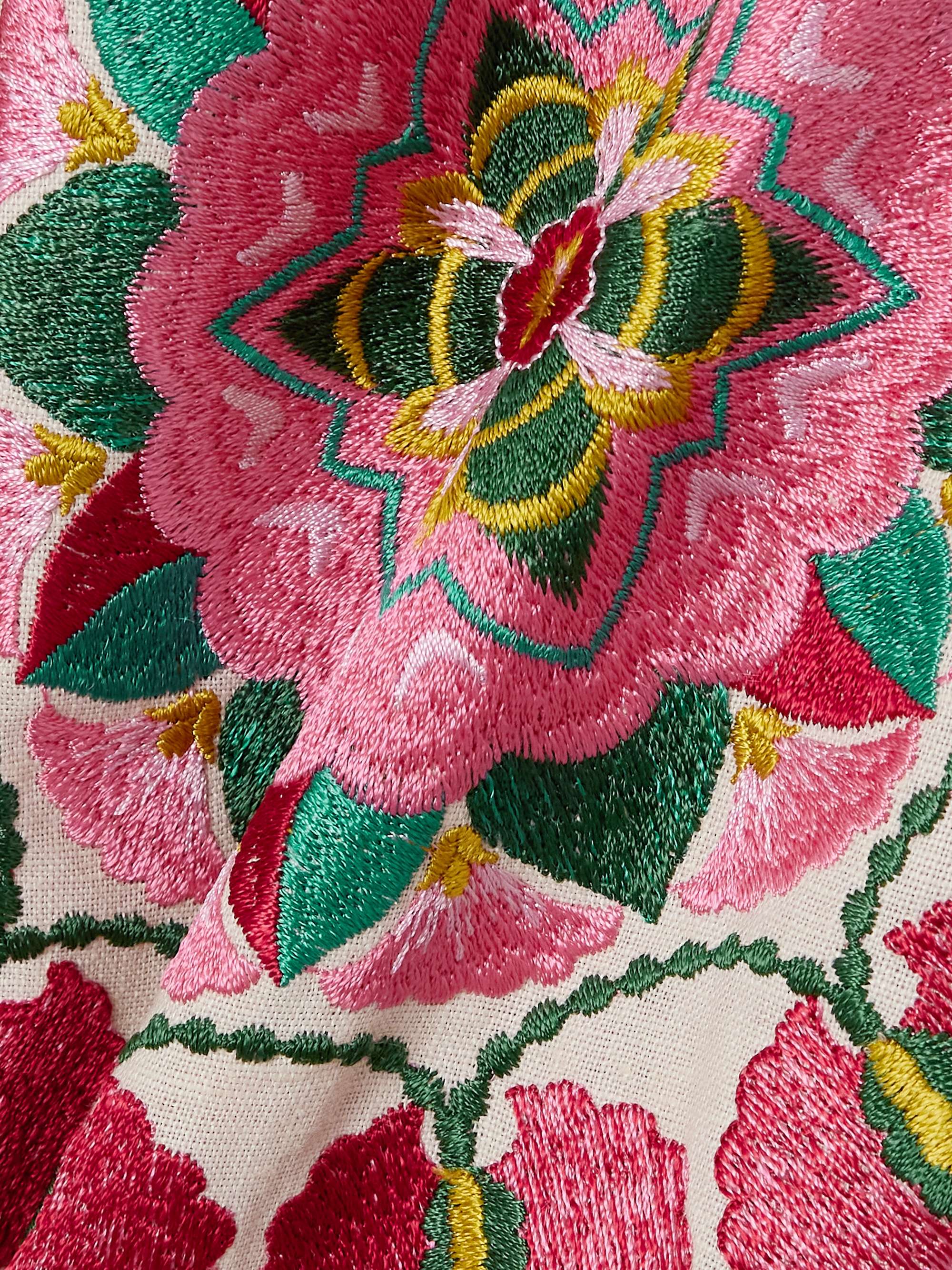 Guenda embroidered linen-blend maxi dress view