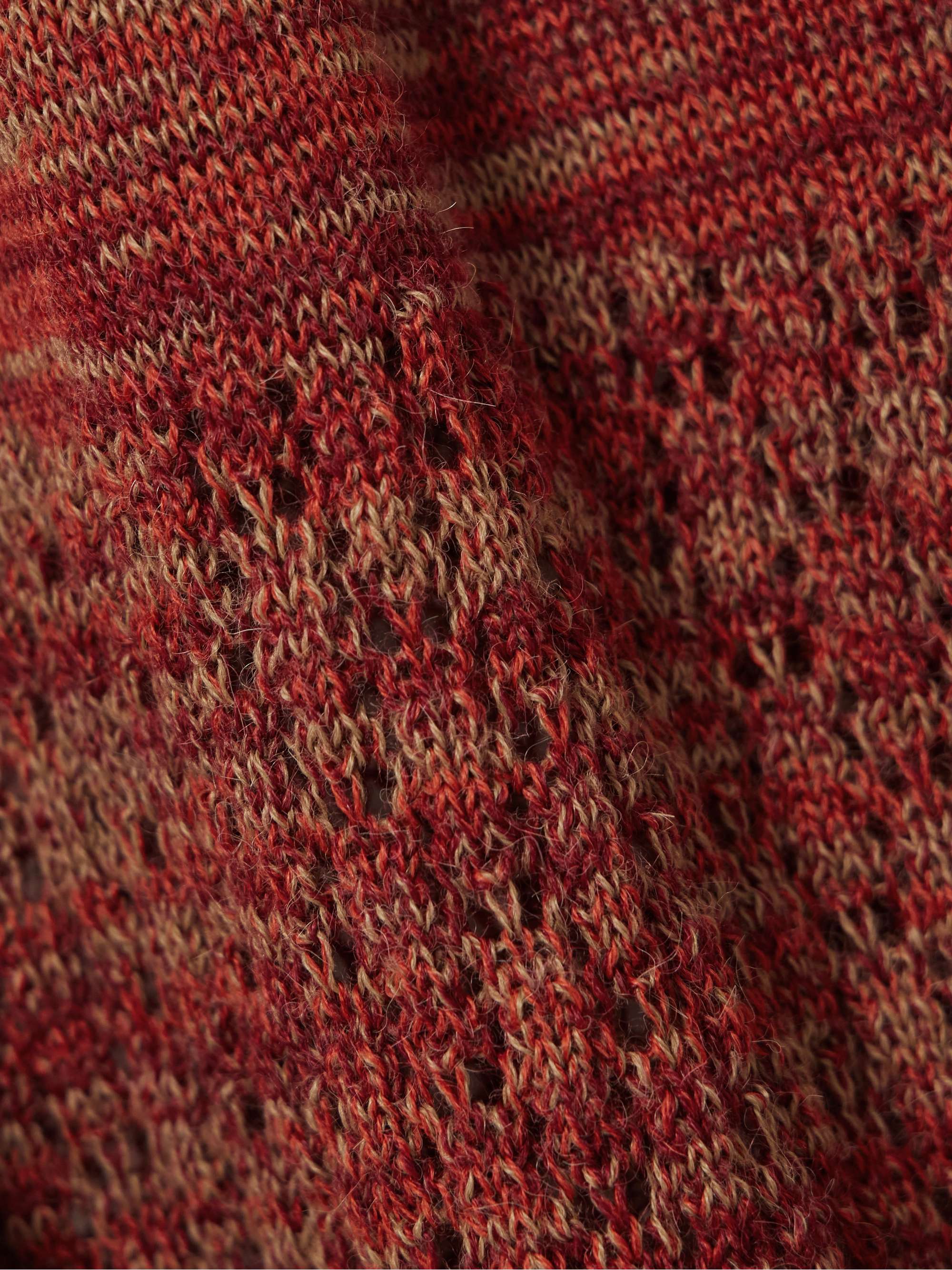 Murga open-back pointelle and ribbed-knit alpaca maxi dress view