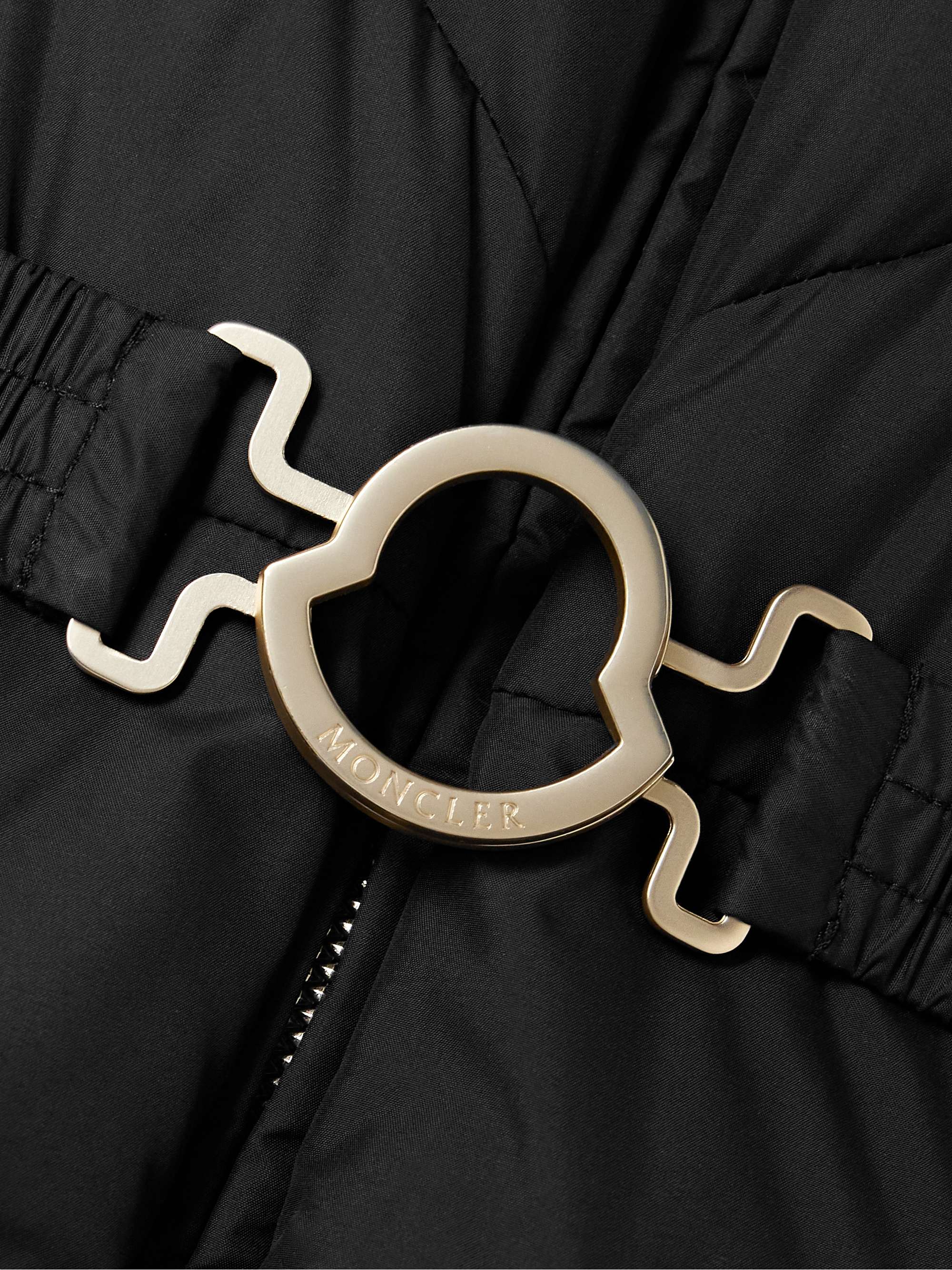 Brosse belted hooded appliquéd quilted shell down jacket view