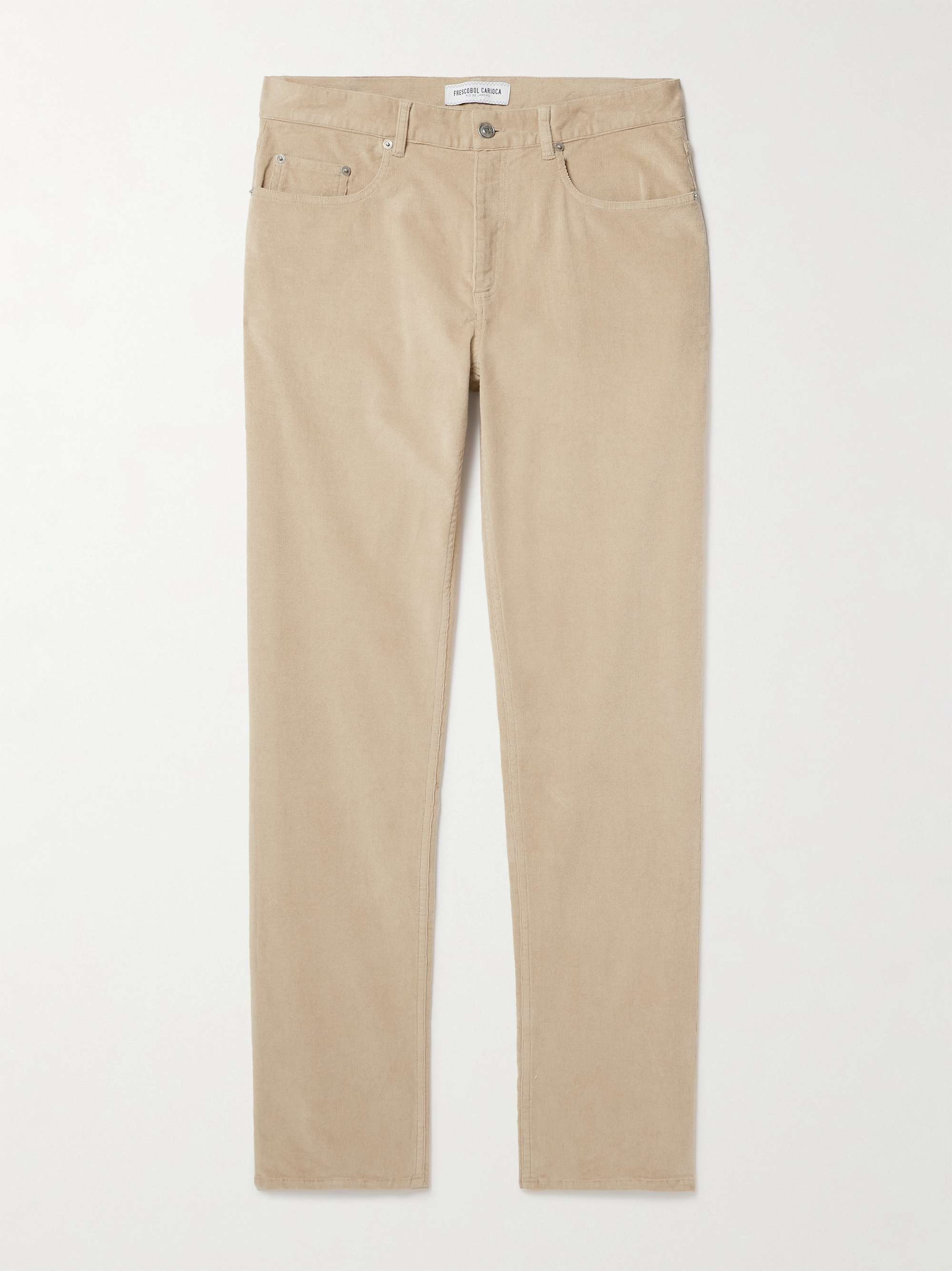 Columbo Straight-Leg Cotton-Blend Corduroy Trousers view