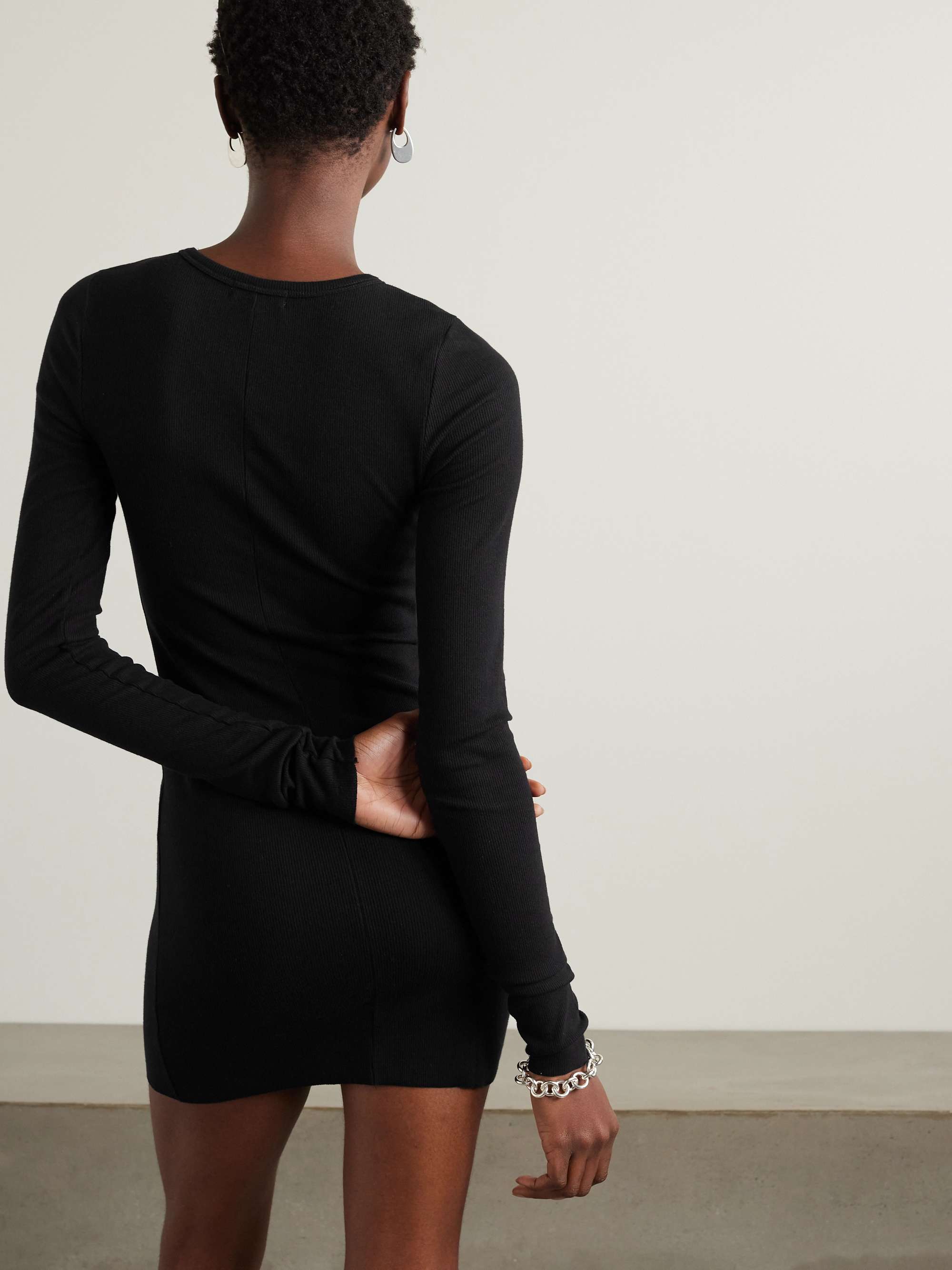 Ribbed stretch-jersey mini dress view