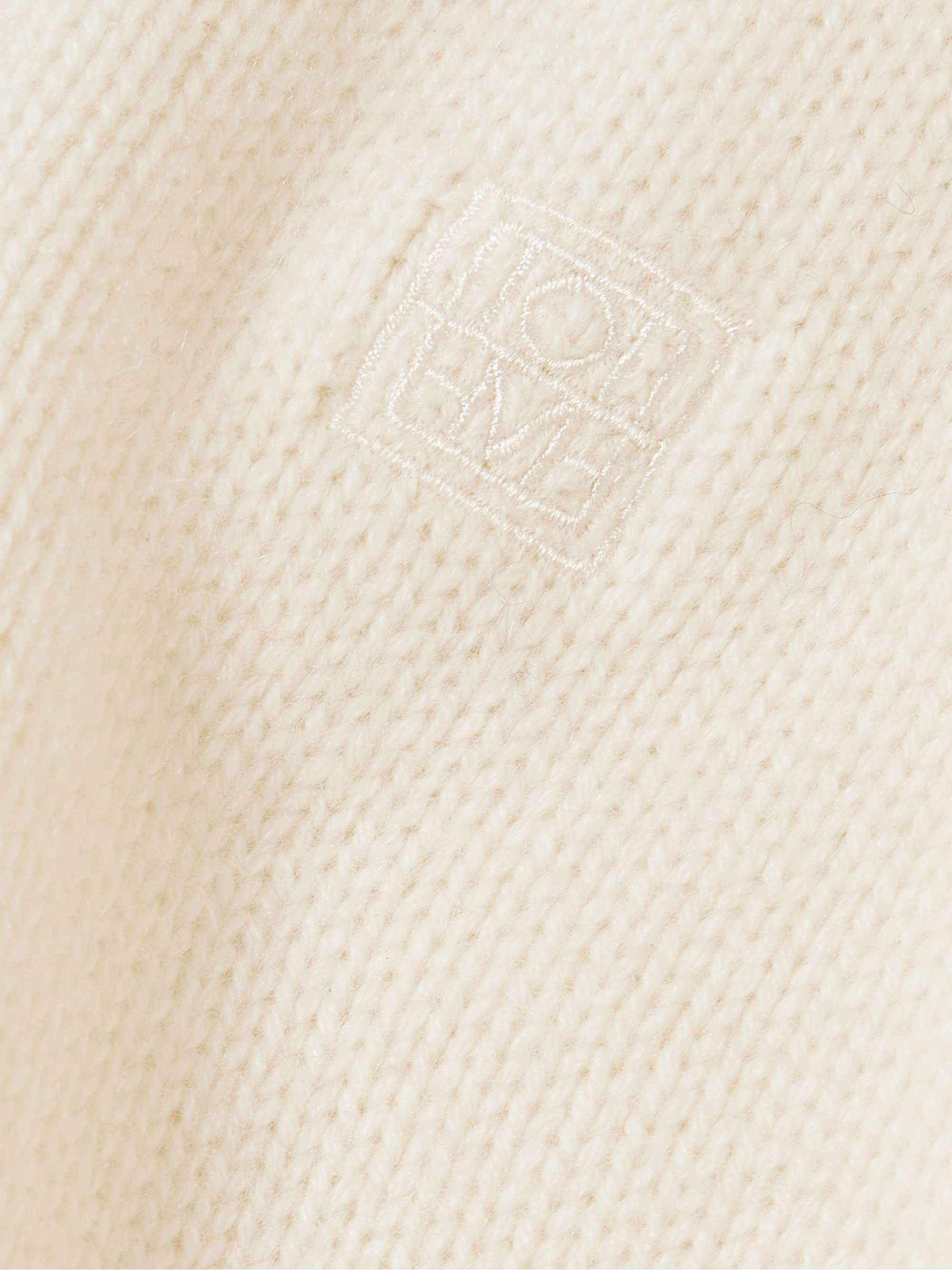 Embroidered cashmere track pants view