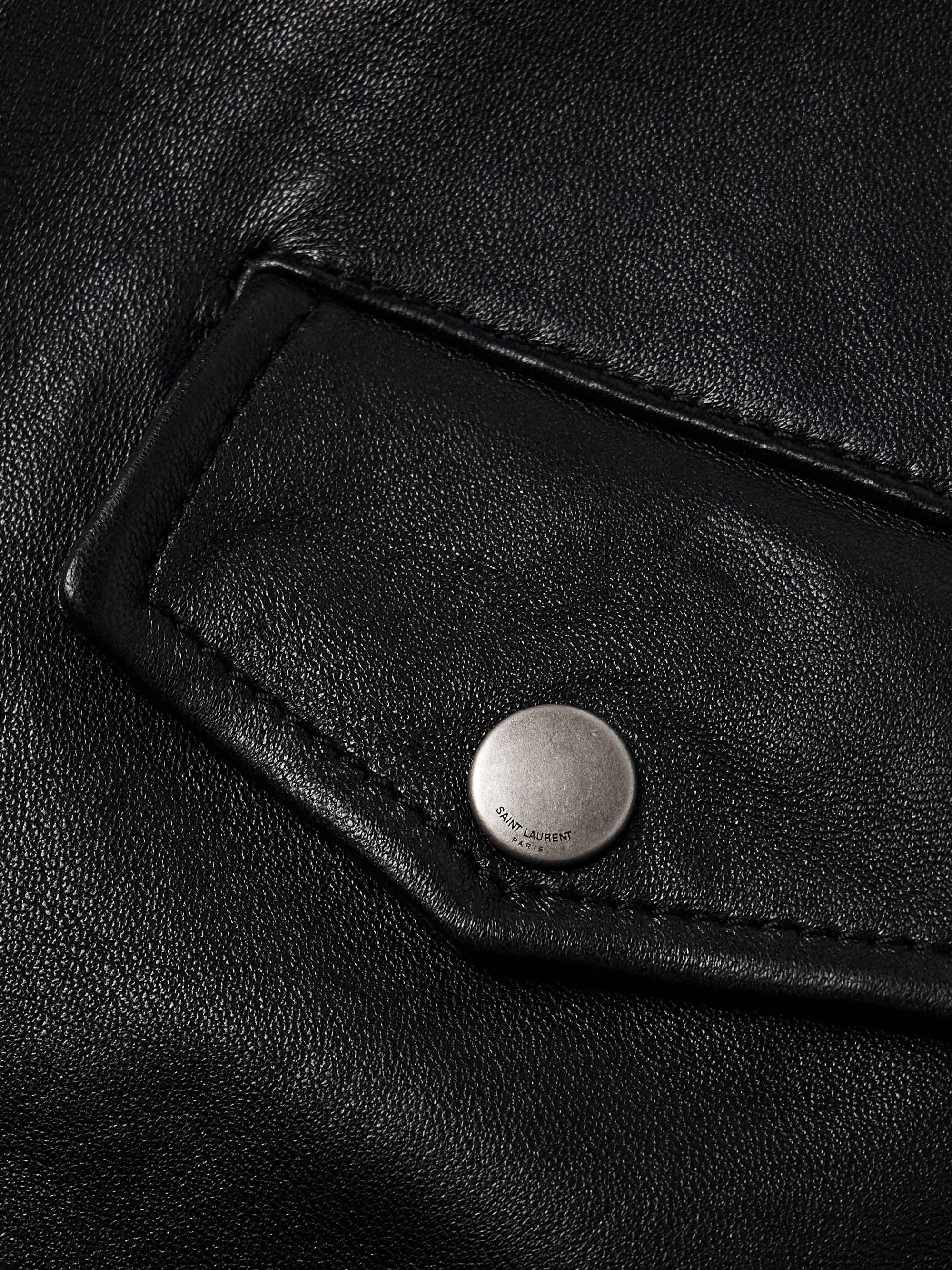 Belted Leather Biker Jacket view