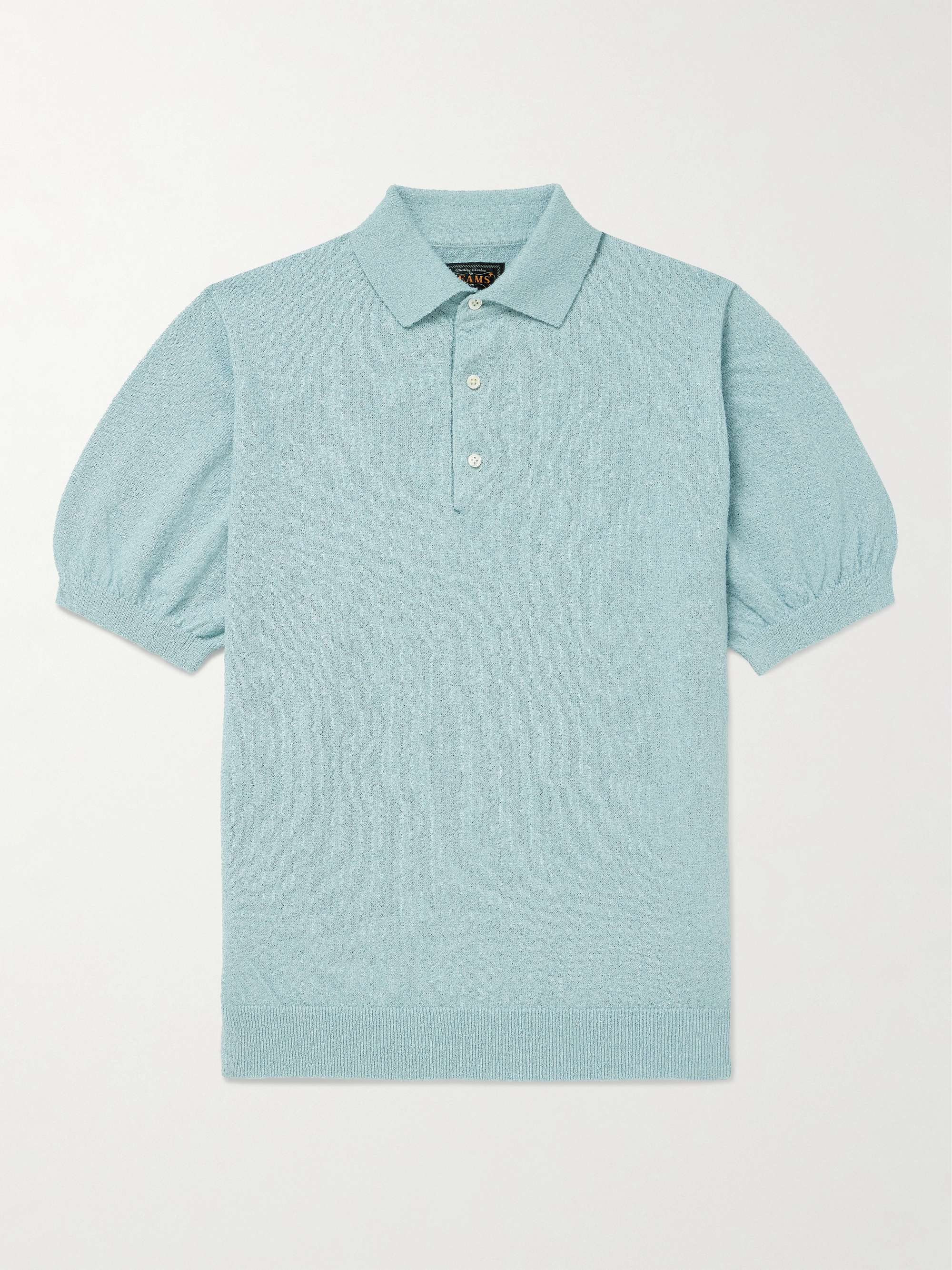 Cotton-Blend Bouclé Polo Shirt view