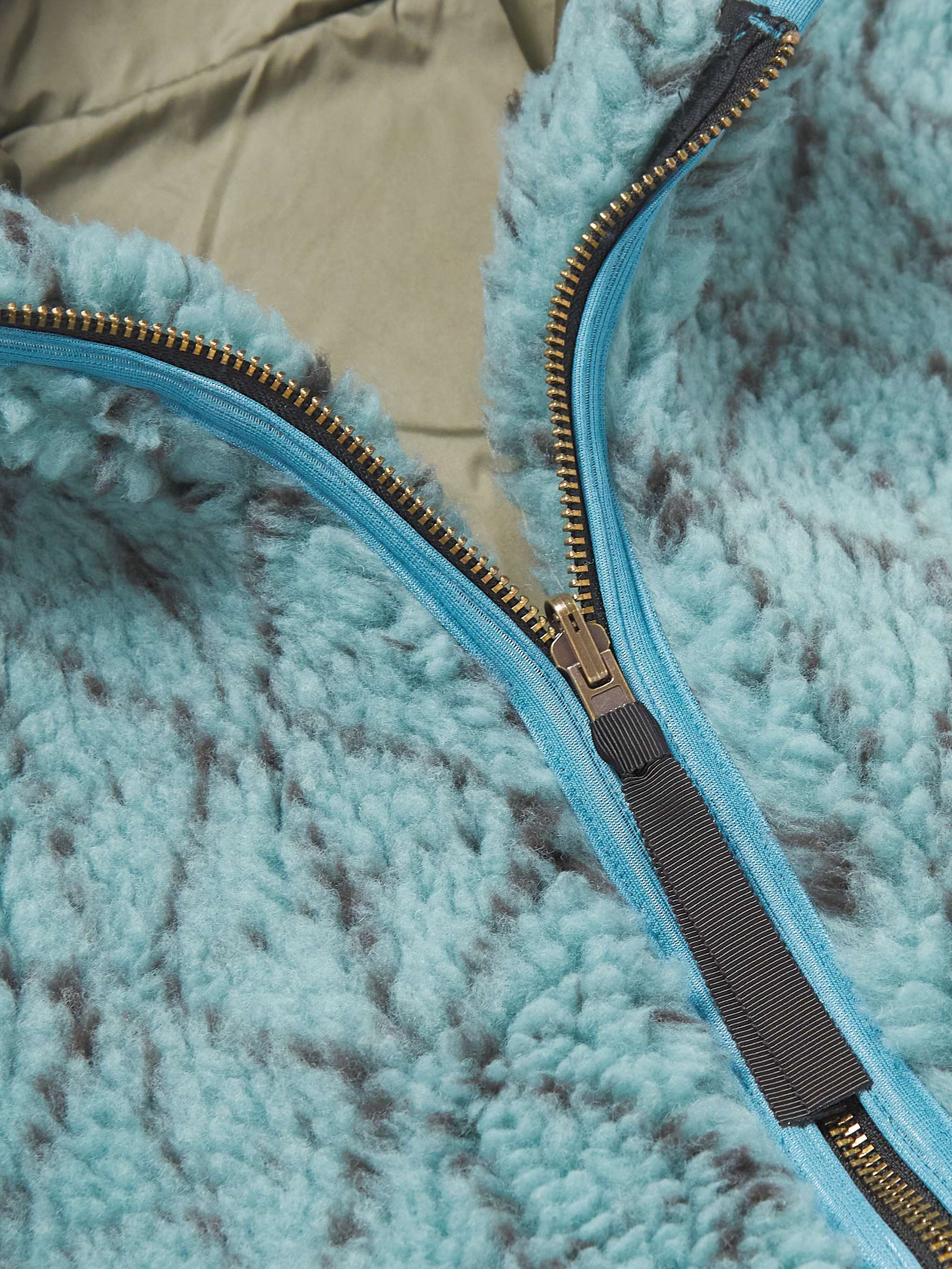 Sashiko Boa Reversible Printed Fleece and Shell Jacket view
