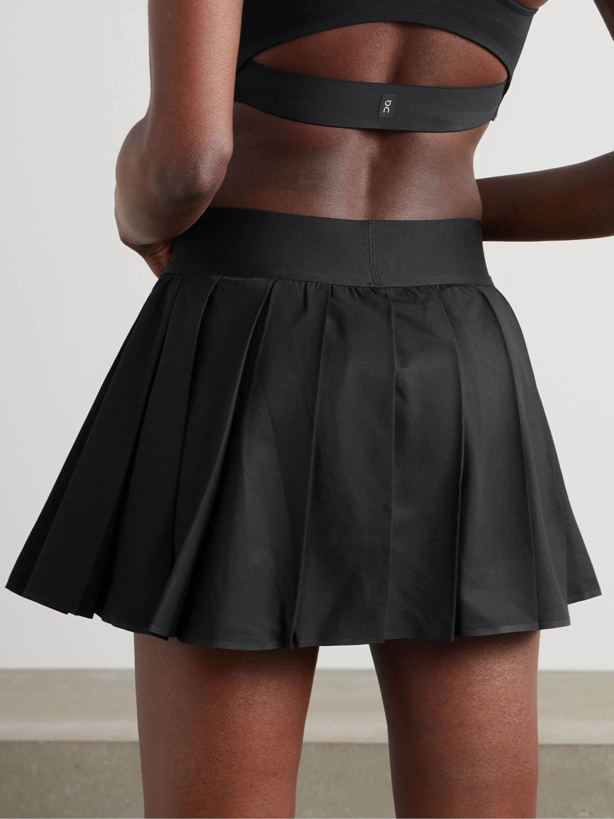 Court pleated recycled-jersey tennis skirt view