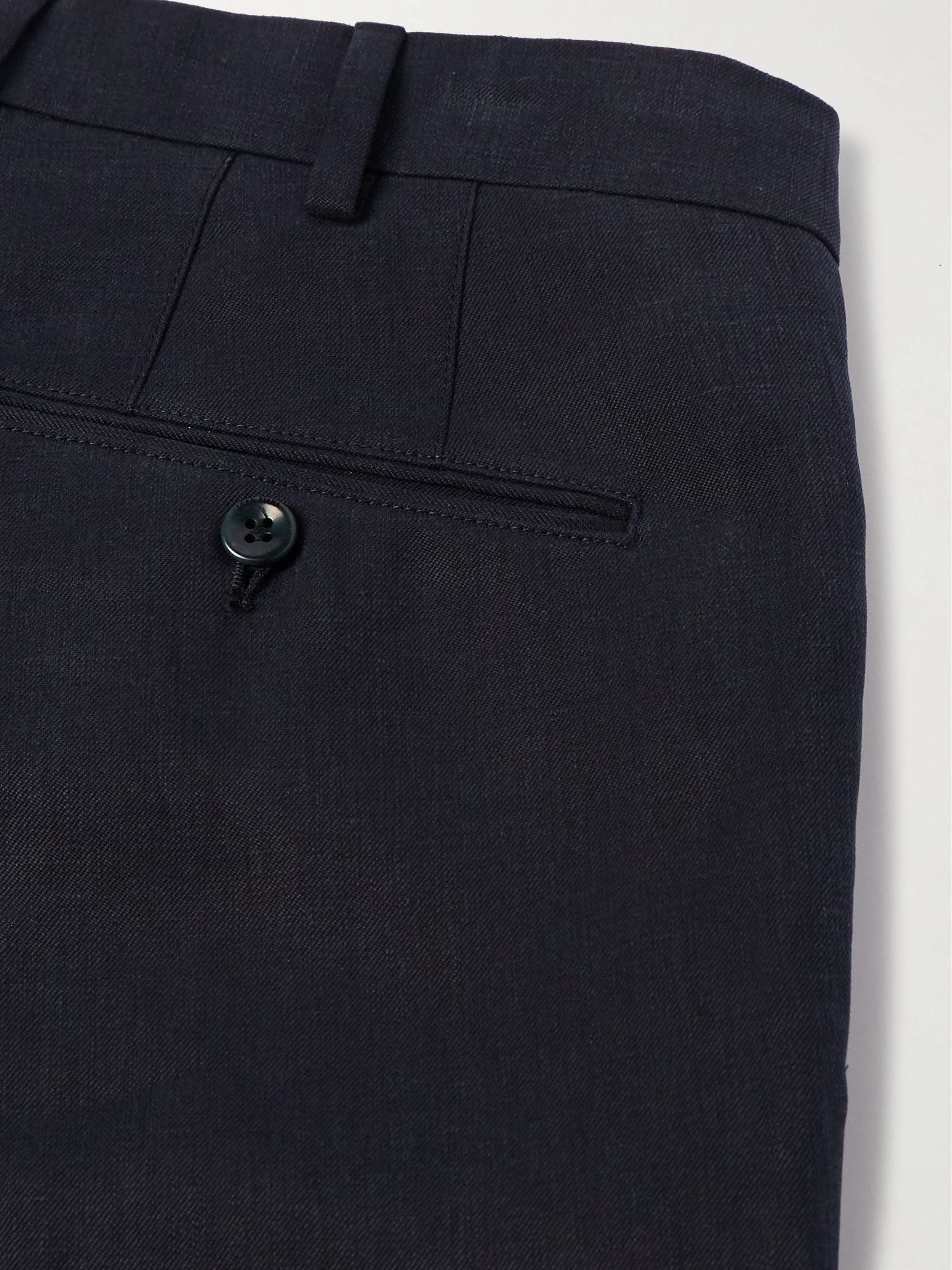 Pantaflat Slim-Fit Straight-Leg Linen-Twill Suit Trousers view