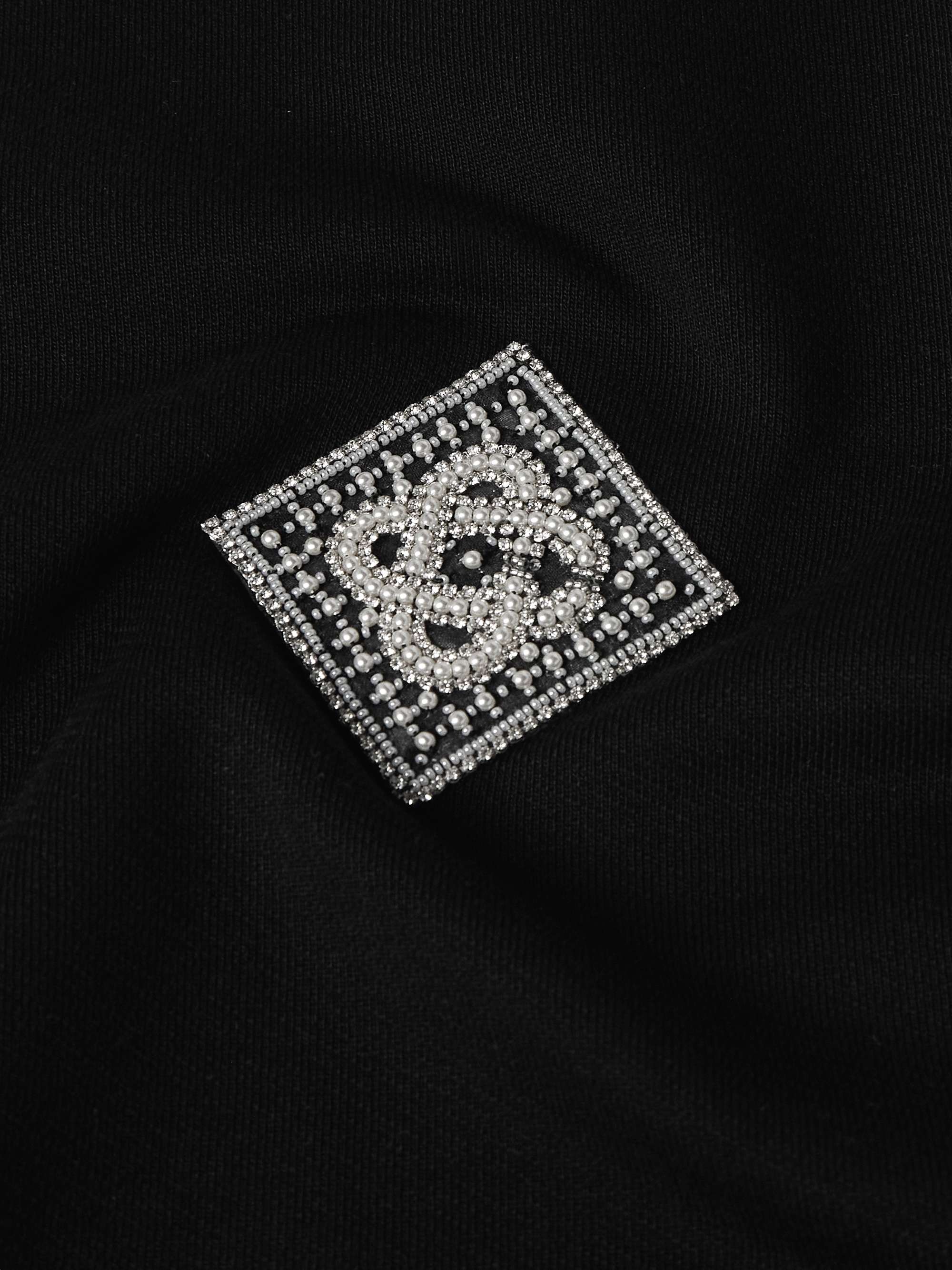 Crystal-Embellished Organic Cotton-Jersey Sweatshirt view