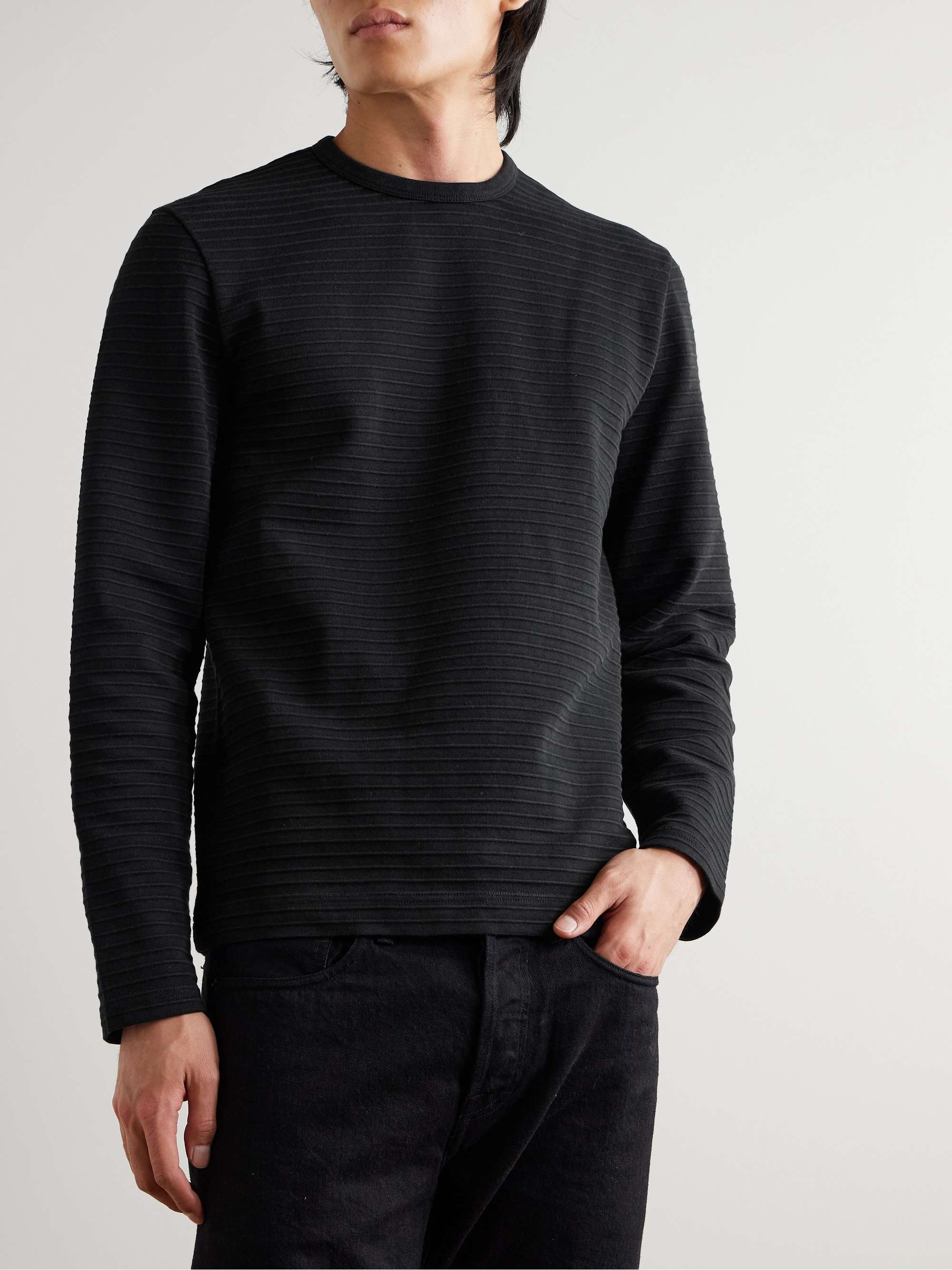 Ribbed Cotton-Jersey T-Shirt view