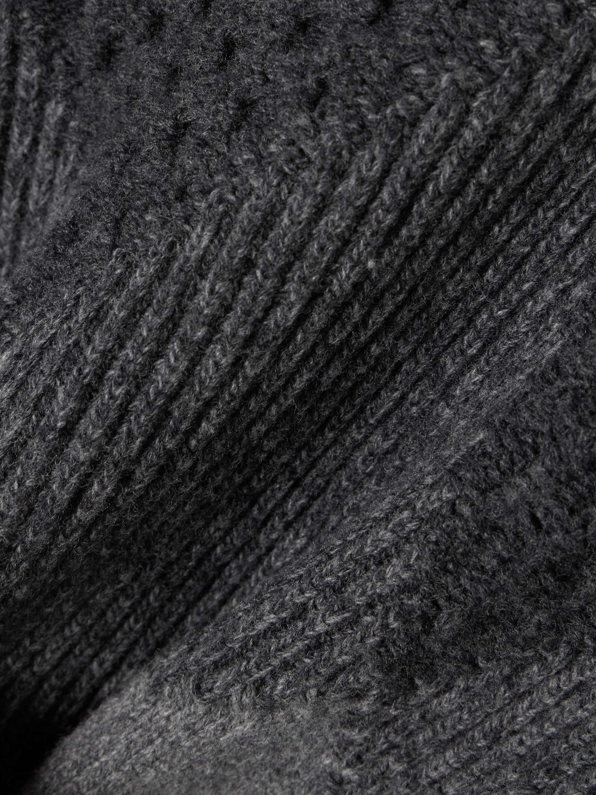 Argyle wool turtleneck sweater view