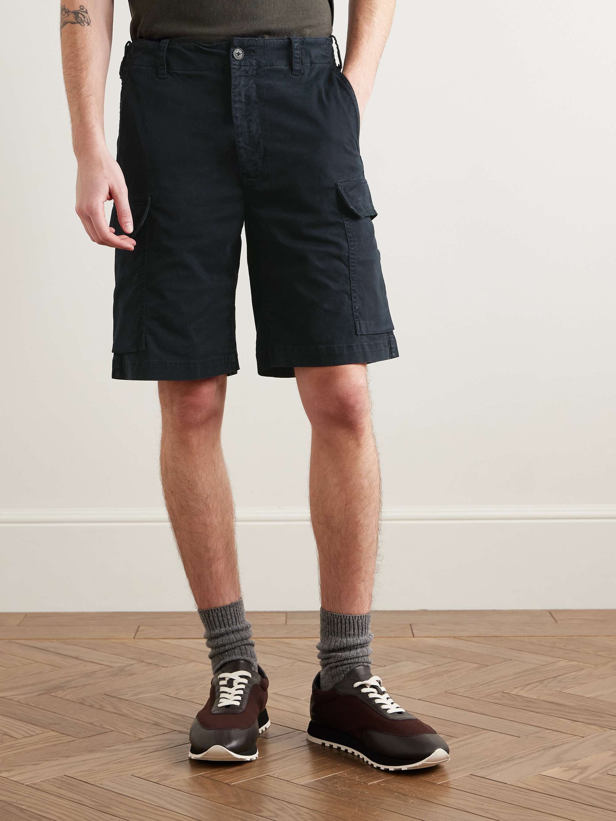Maclin Slim-Fit Straight-Leg Cotton-Blend Twill Cargo Shorts view