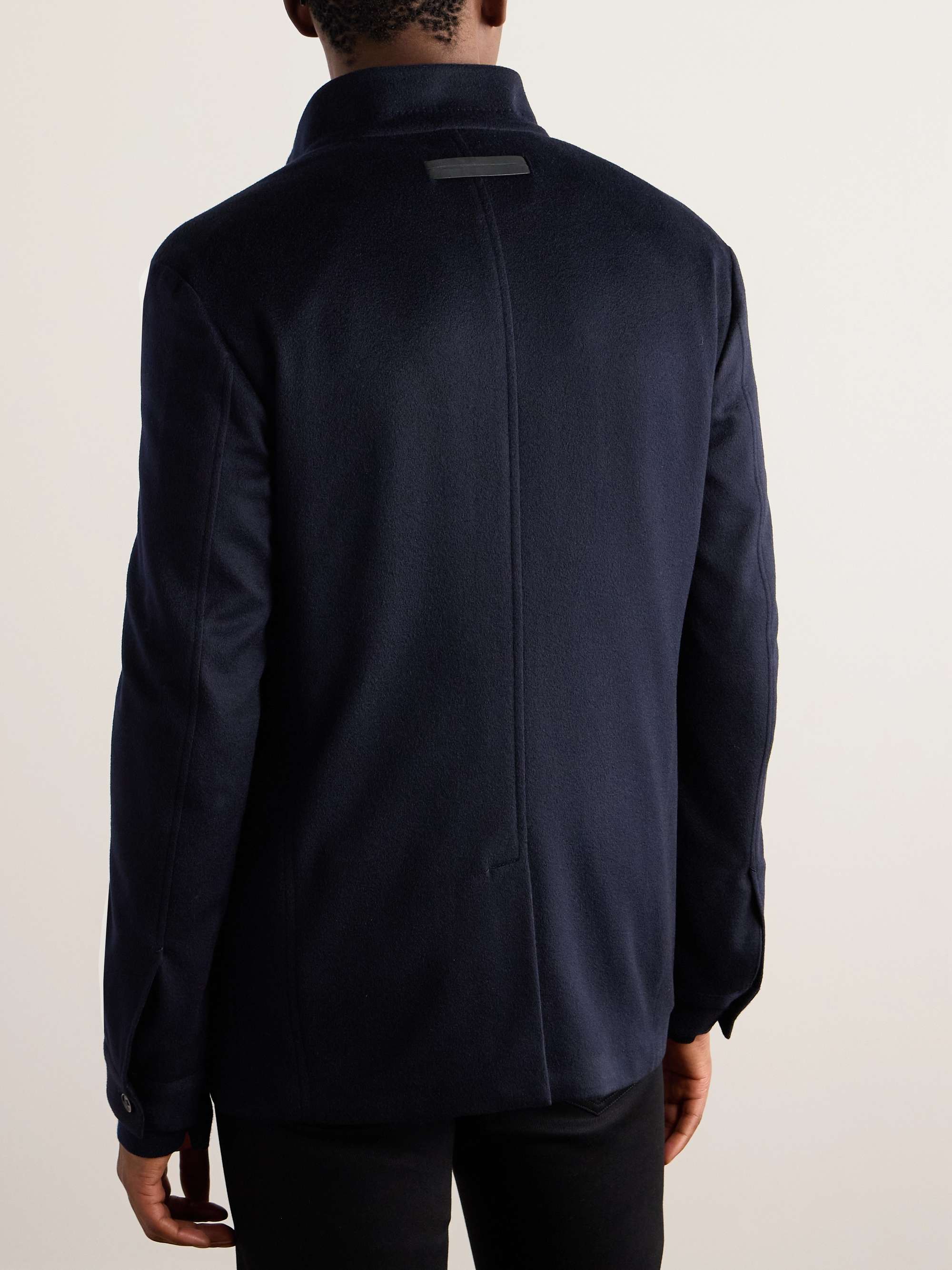 Logo-Appliquéd Brushed Oasi Cashmere Chore Jacket view