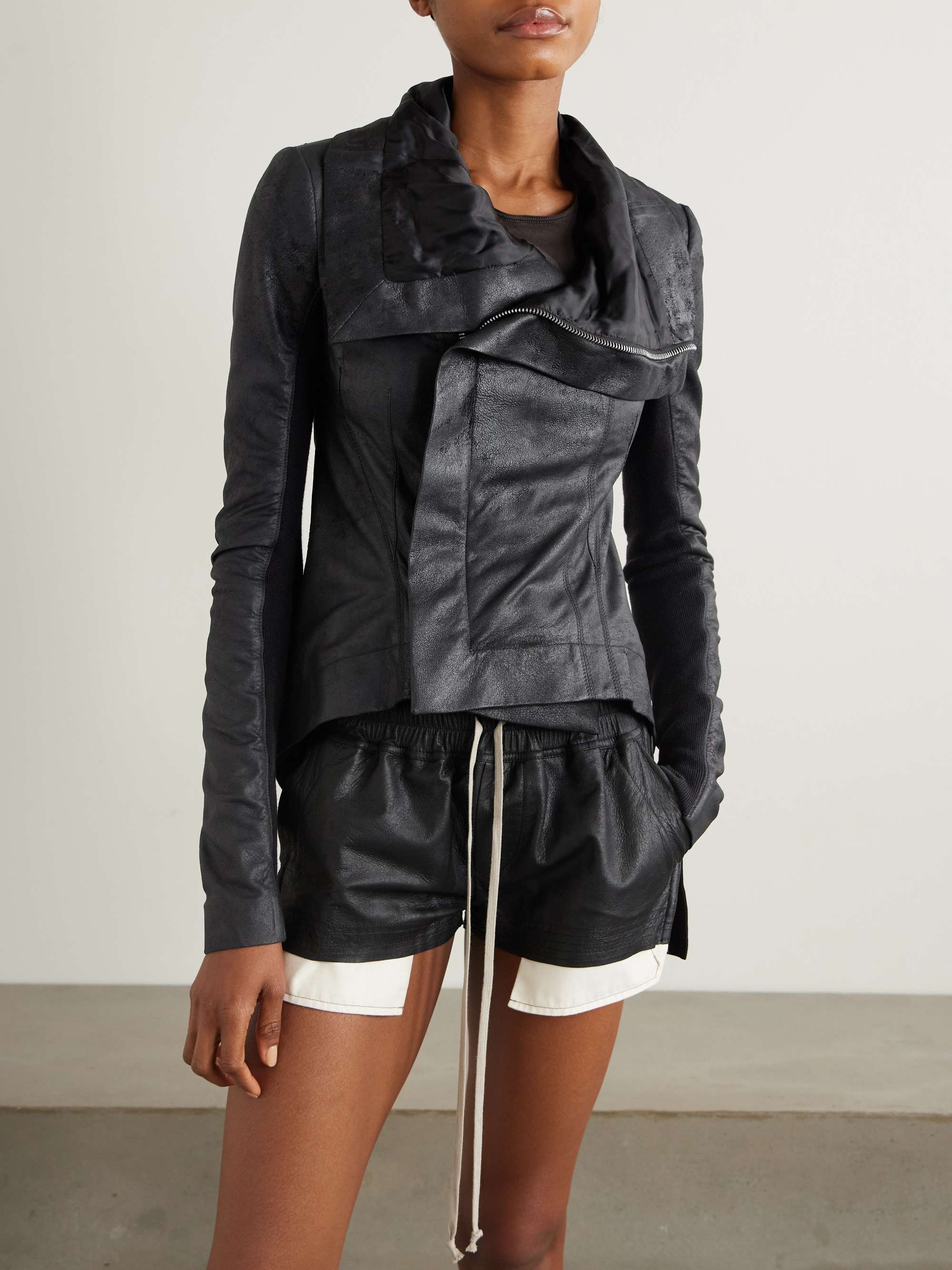 Naska leather biker jacket view