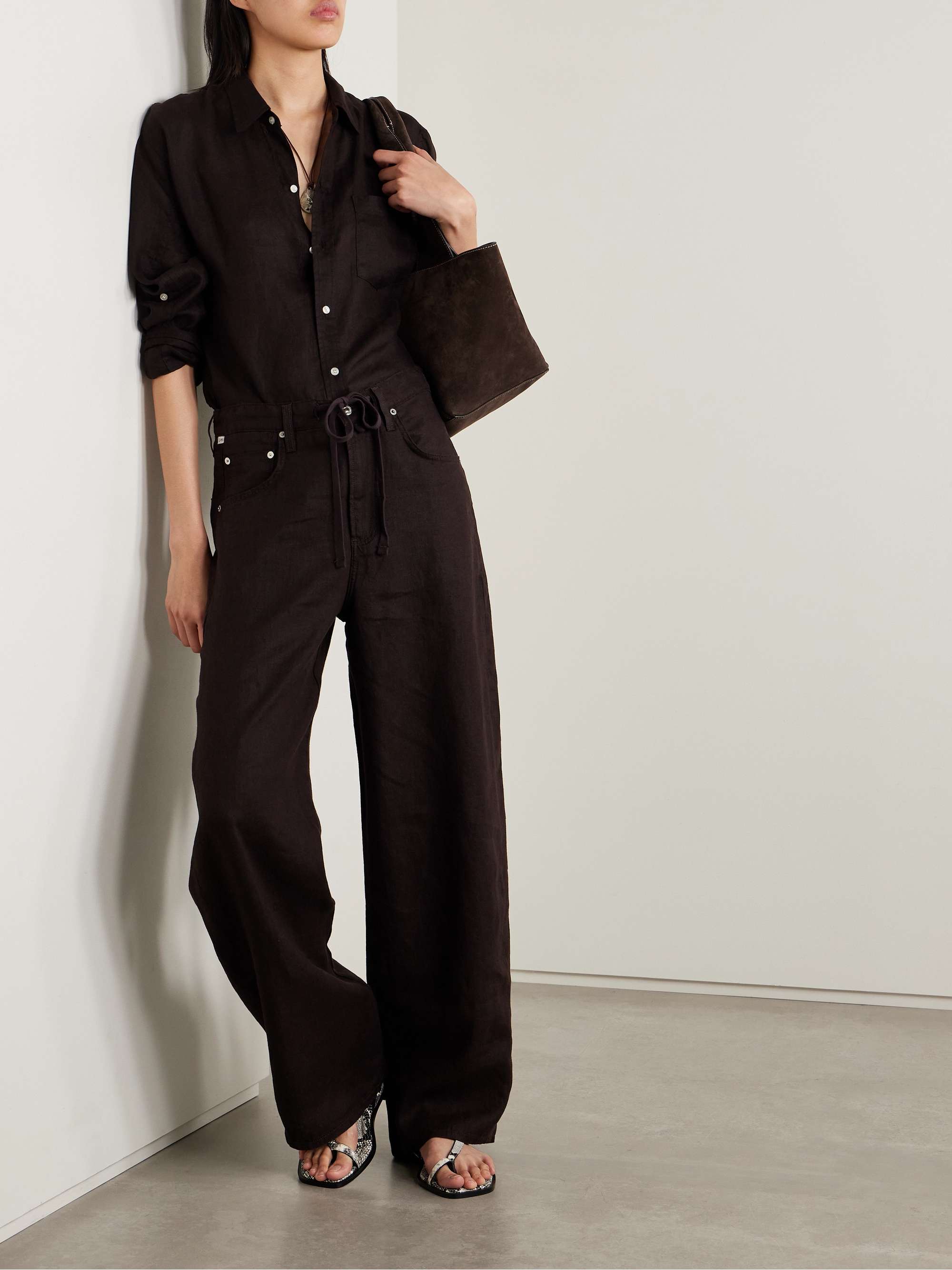 Brynn linen wide-leg pants view