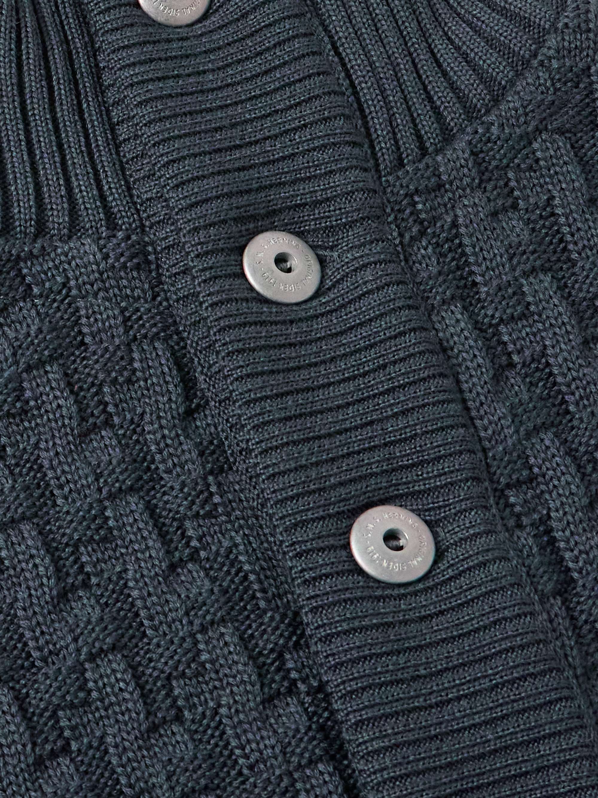 Stark Slim-Fit Basketweave Virgin Wool Cardigan view