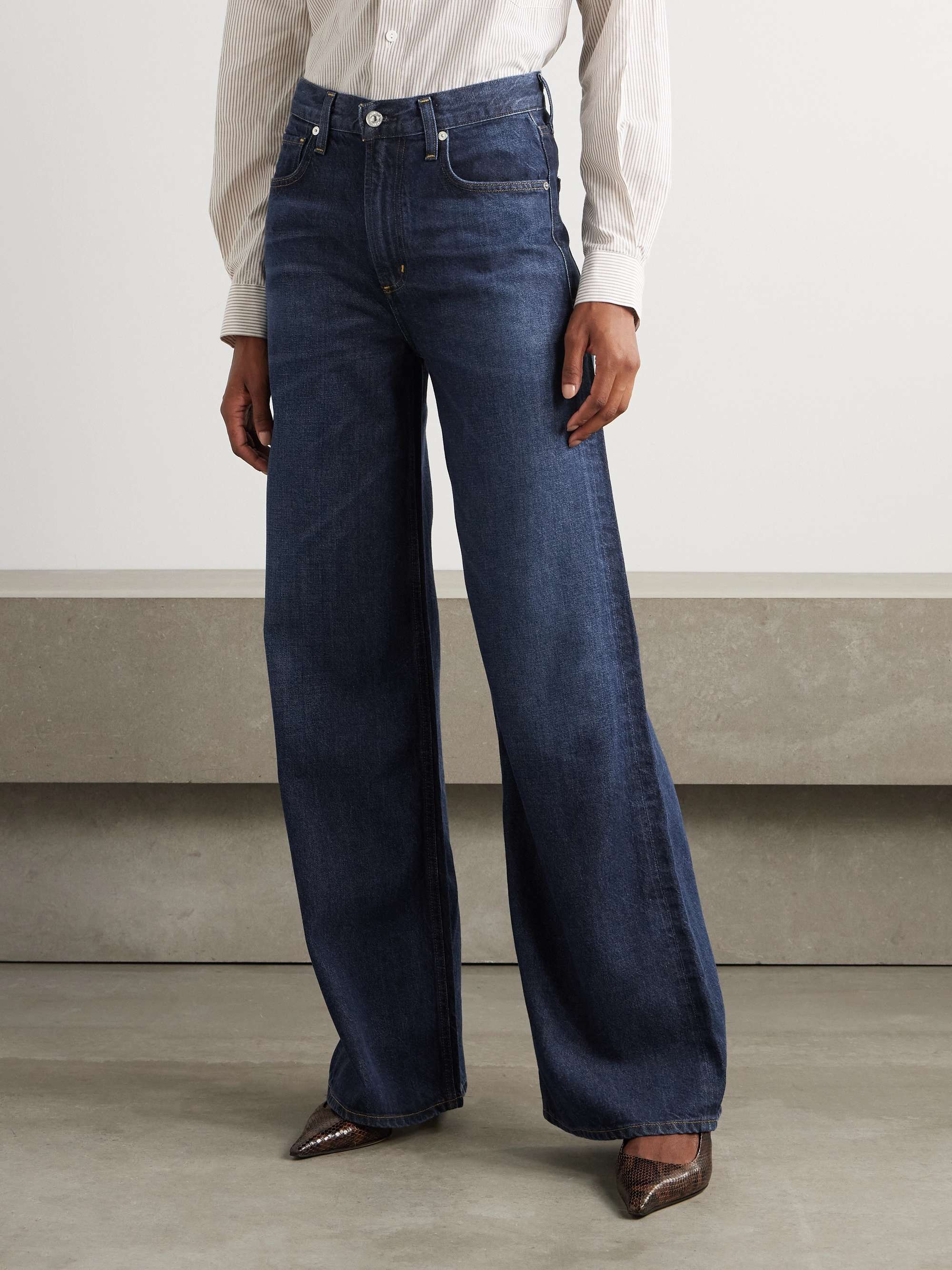 Paloma high-rise wide-leg stretch jeans view