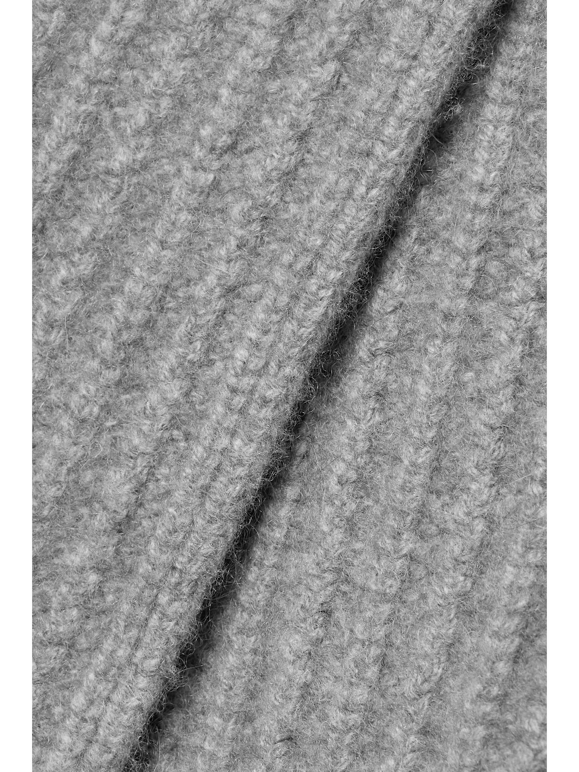 Waipara ribbed-knit turtleneck cashmere cape view