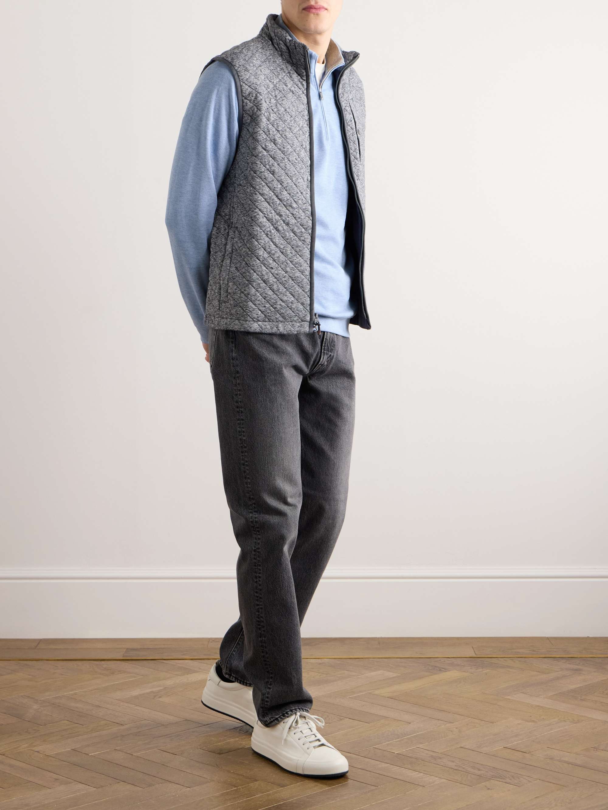 Crown Cotton-Blend Jersey Half-Zip Sweatshirt view