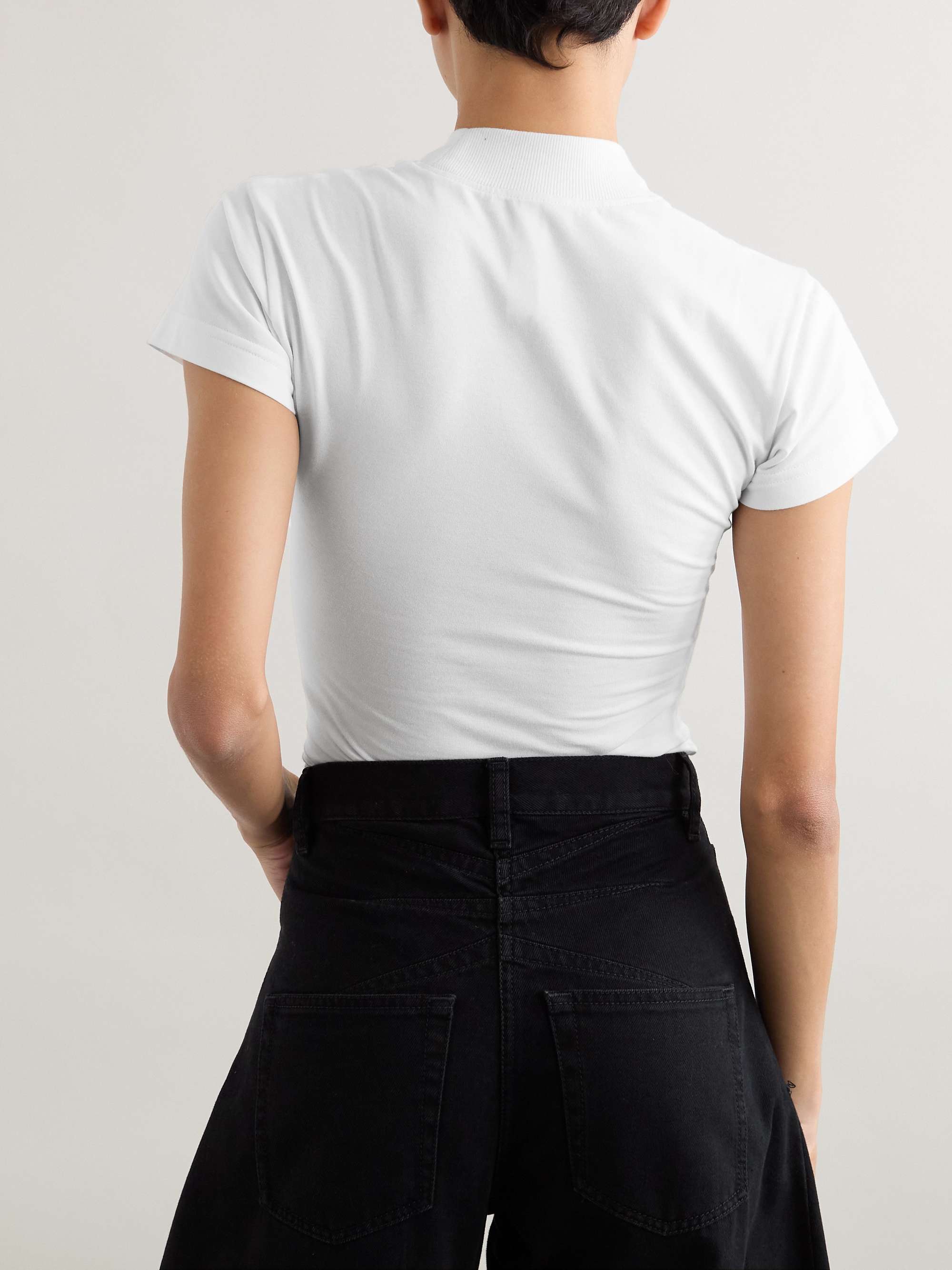 Embroidered stretch-cotton jersey bodysuit view