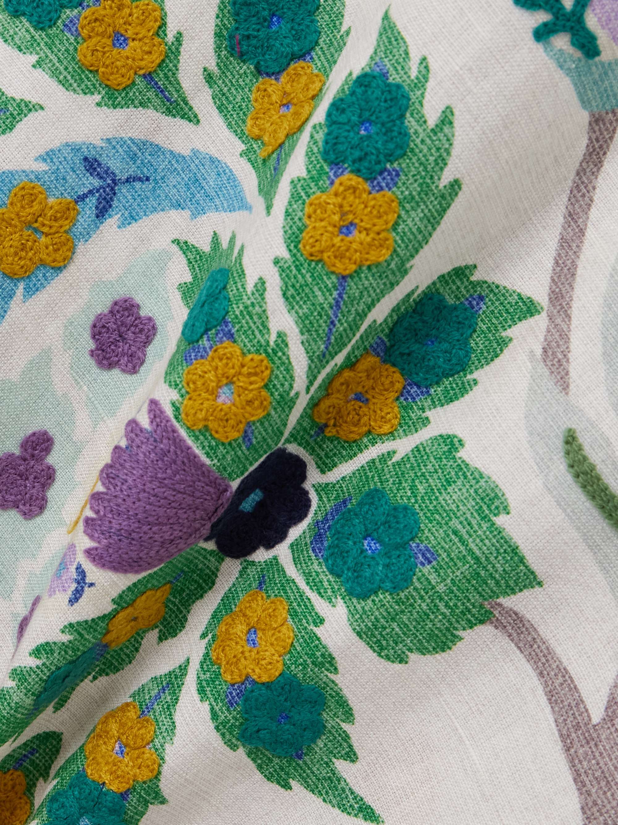 Farfalle embroidered printed woven maxi dress view