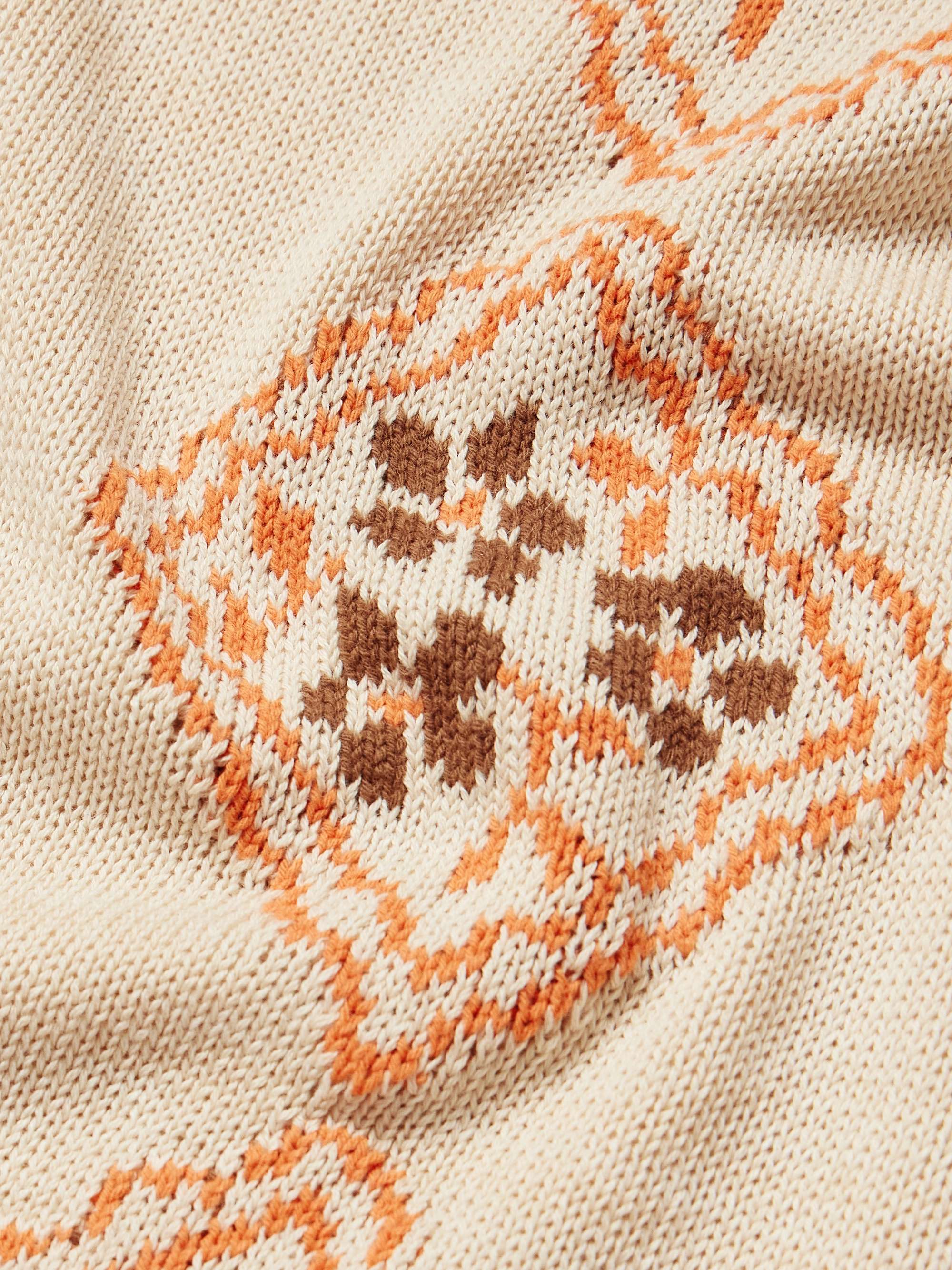 Kookei Jacquard-Knitted Cotton-Blend Sweater view