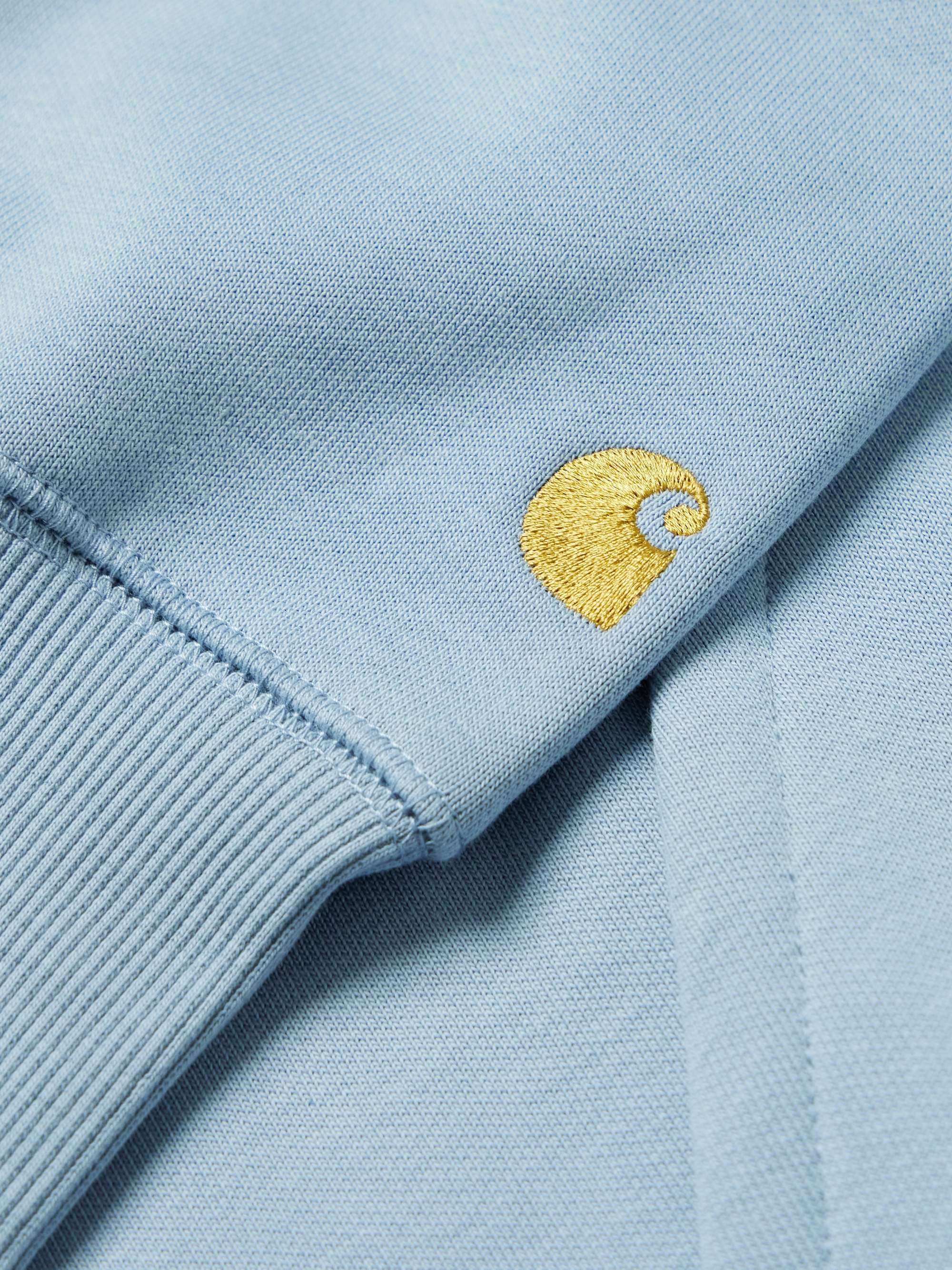 Chase Logo-Embroidered Cotton-Jersey Hoodie view
