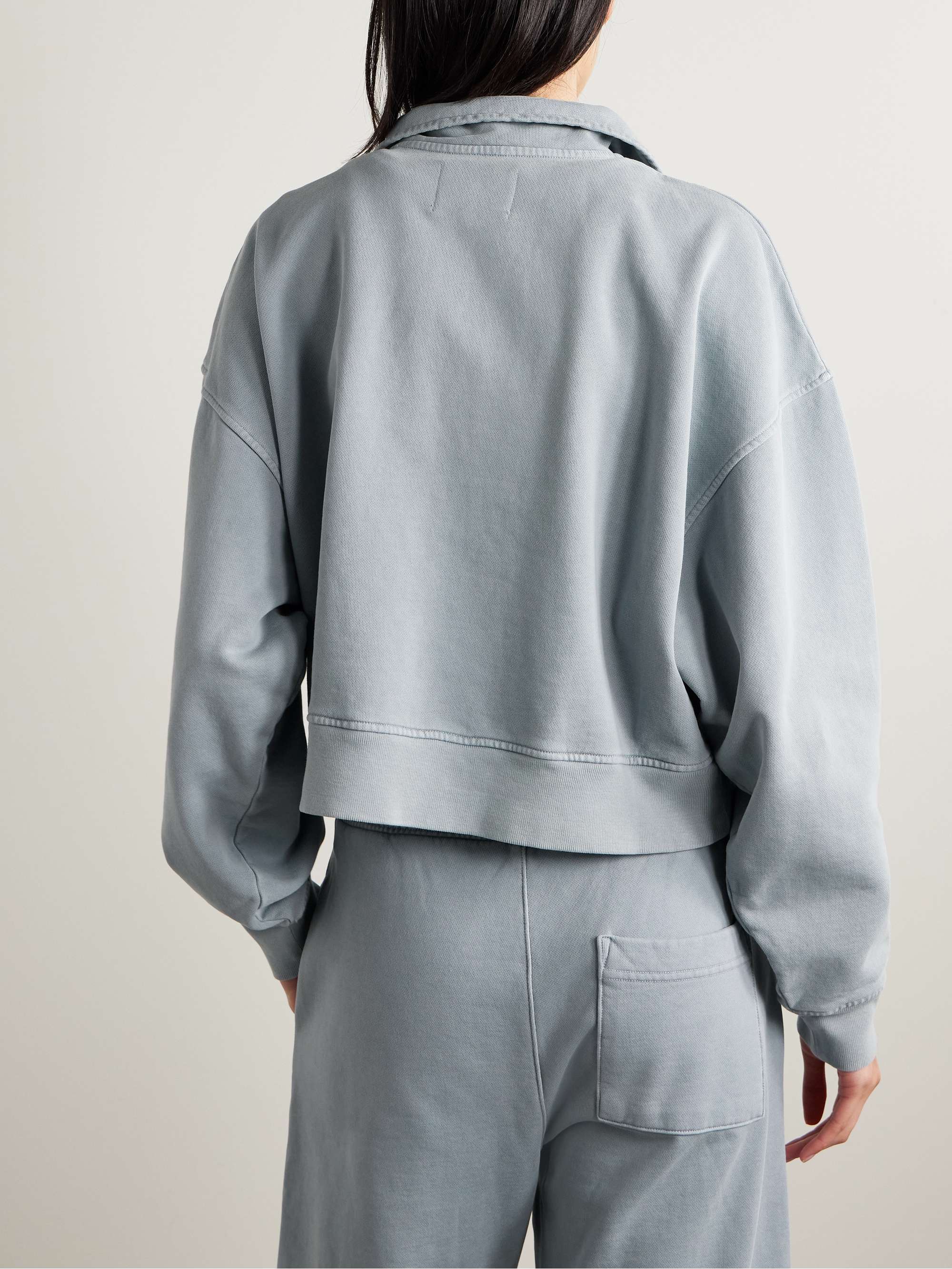 Mirelle cropped cotton-jersey sweatshirt view