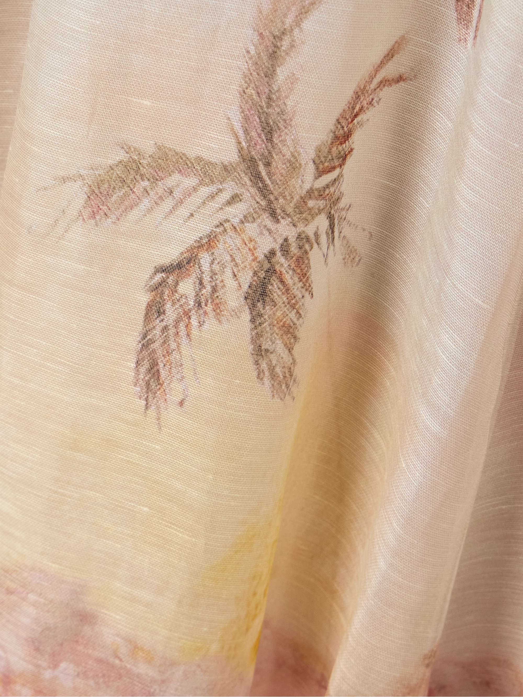 Illuminate linen and silk-blend maxi skirt view