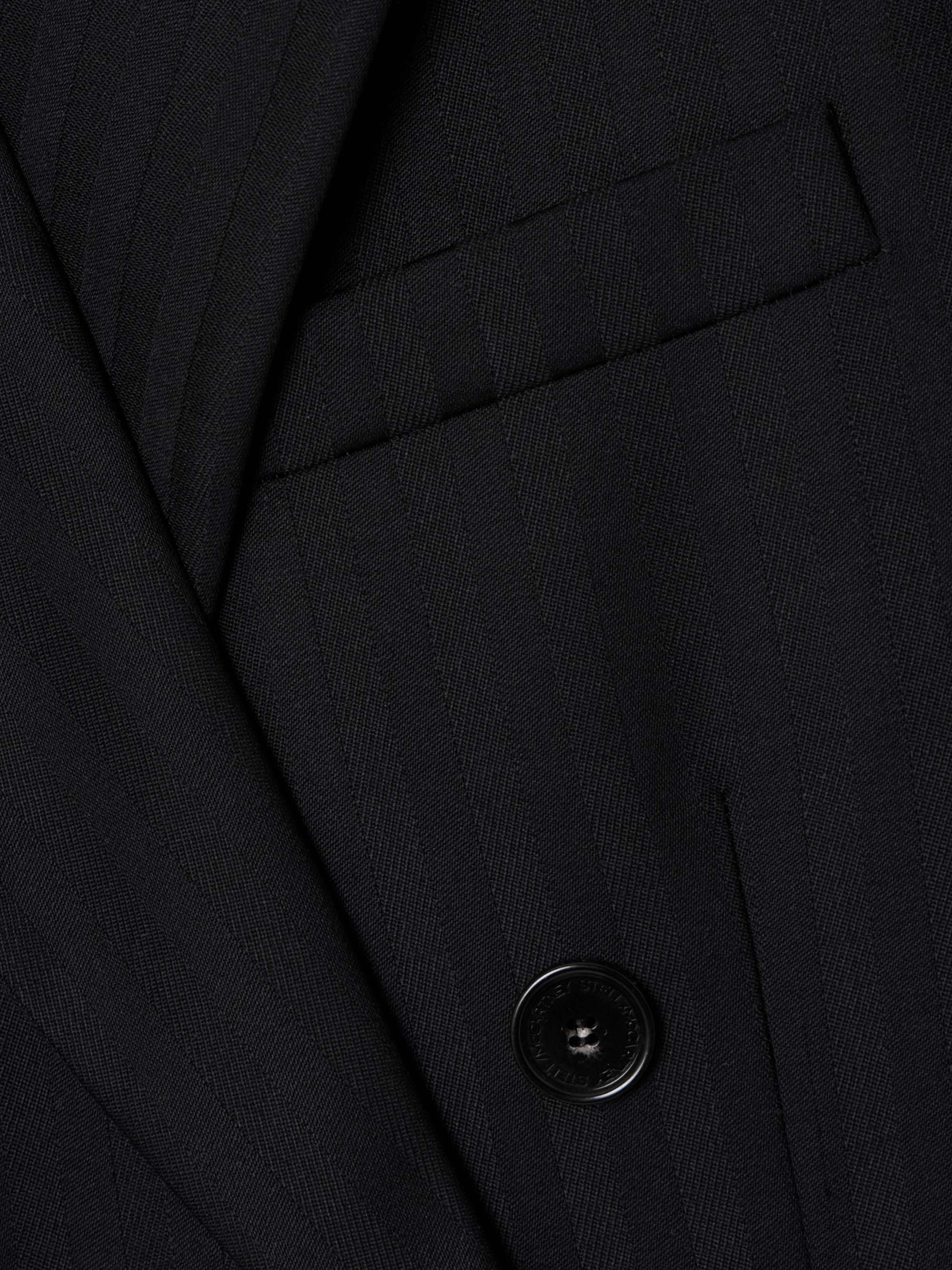 Oversized double-breasted striped wool blazer view
