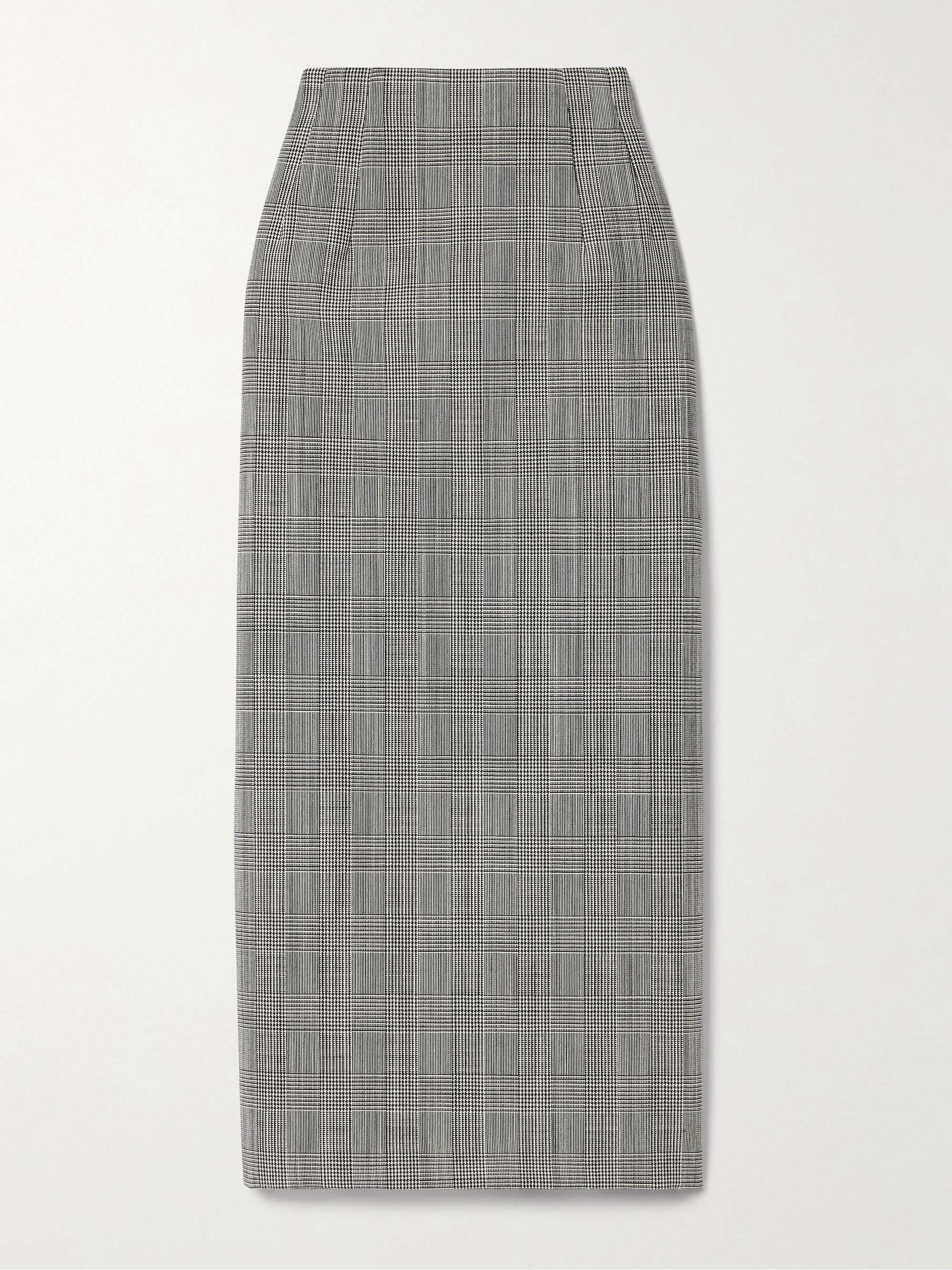 Prince of Wales checked wool midi skirt view