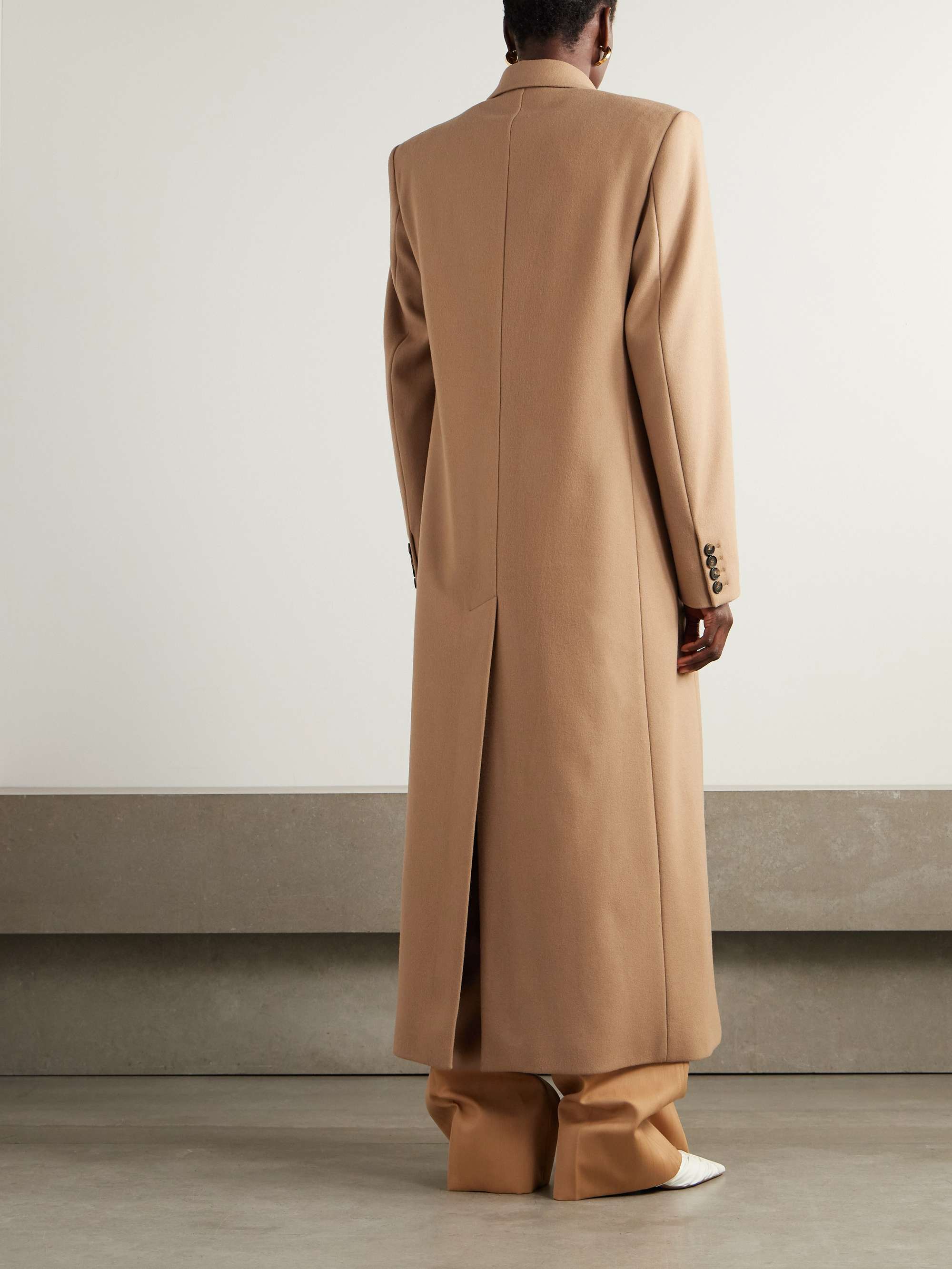 Oversized double-breasted wool coat view