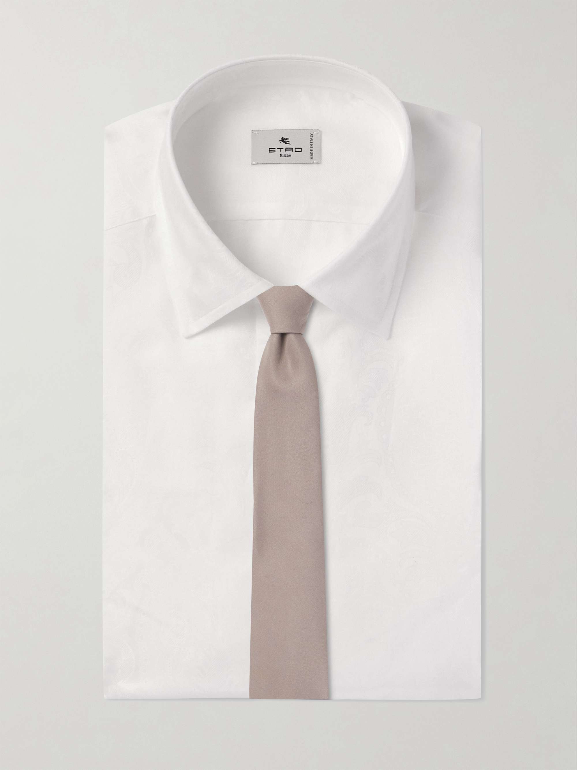 Slim-Fit Paisley-Jacquard Cotton Shirt view