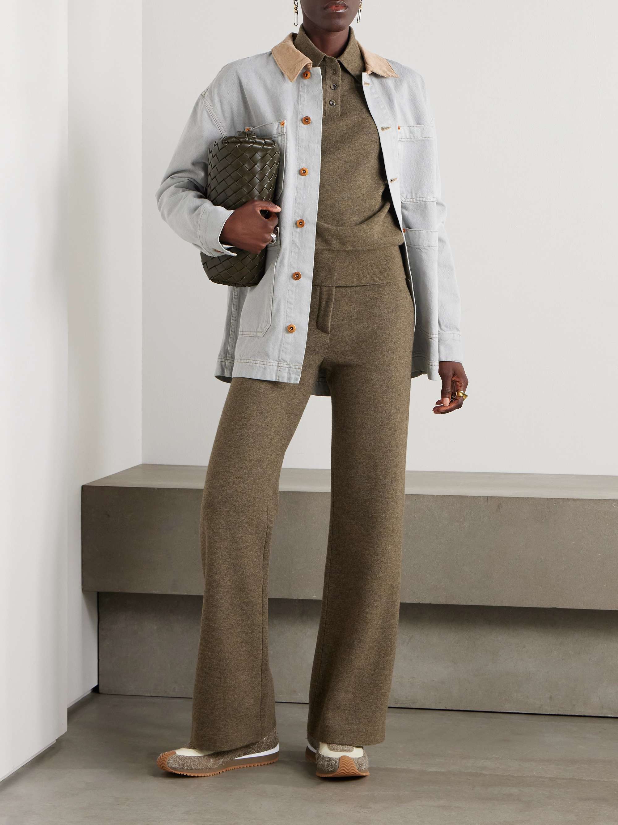Robin cashmere-blend wide-leg pants view