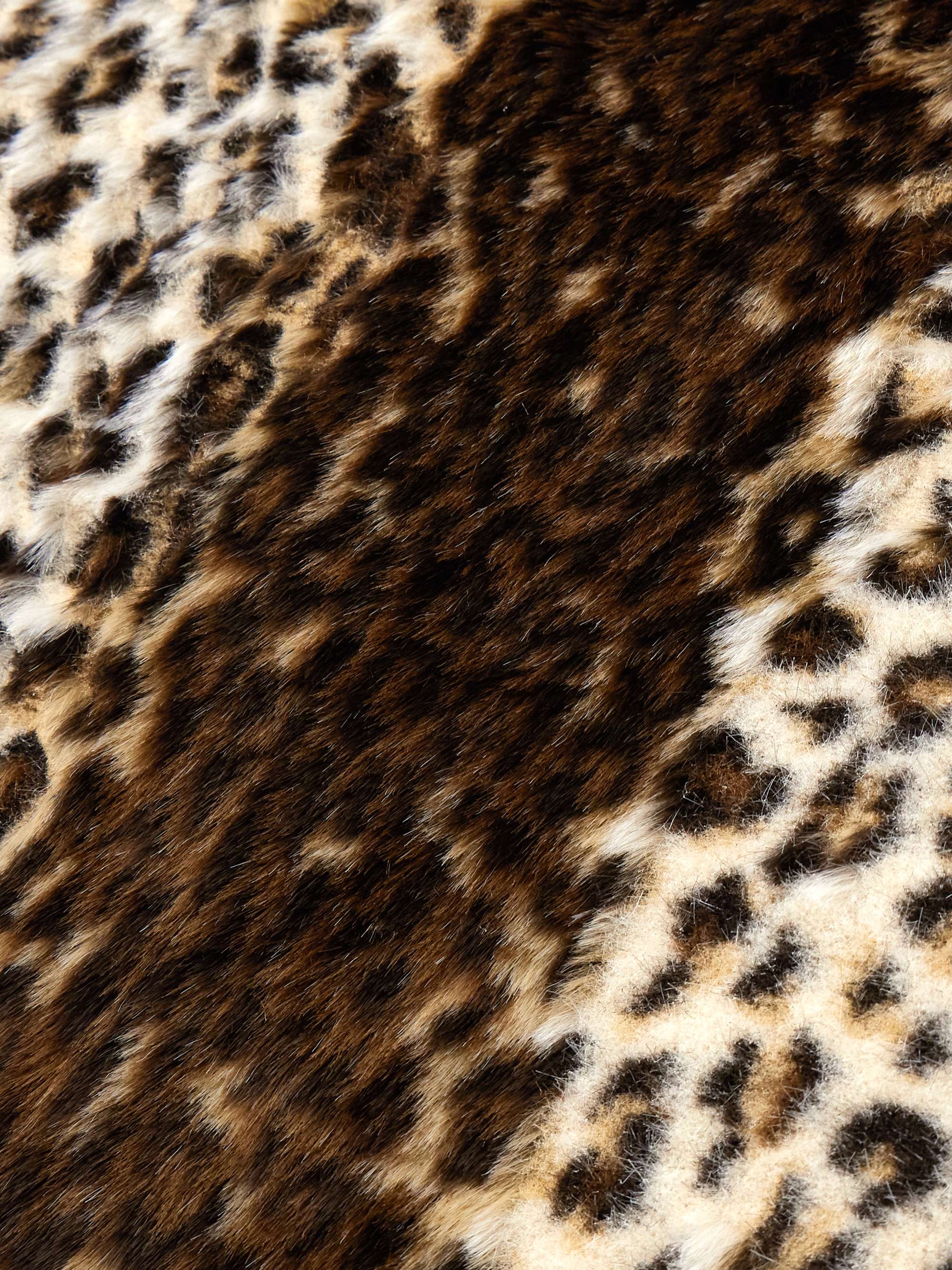 Leopard-print faux fur midi skirt view