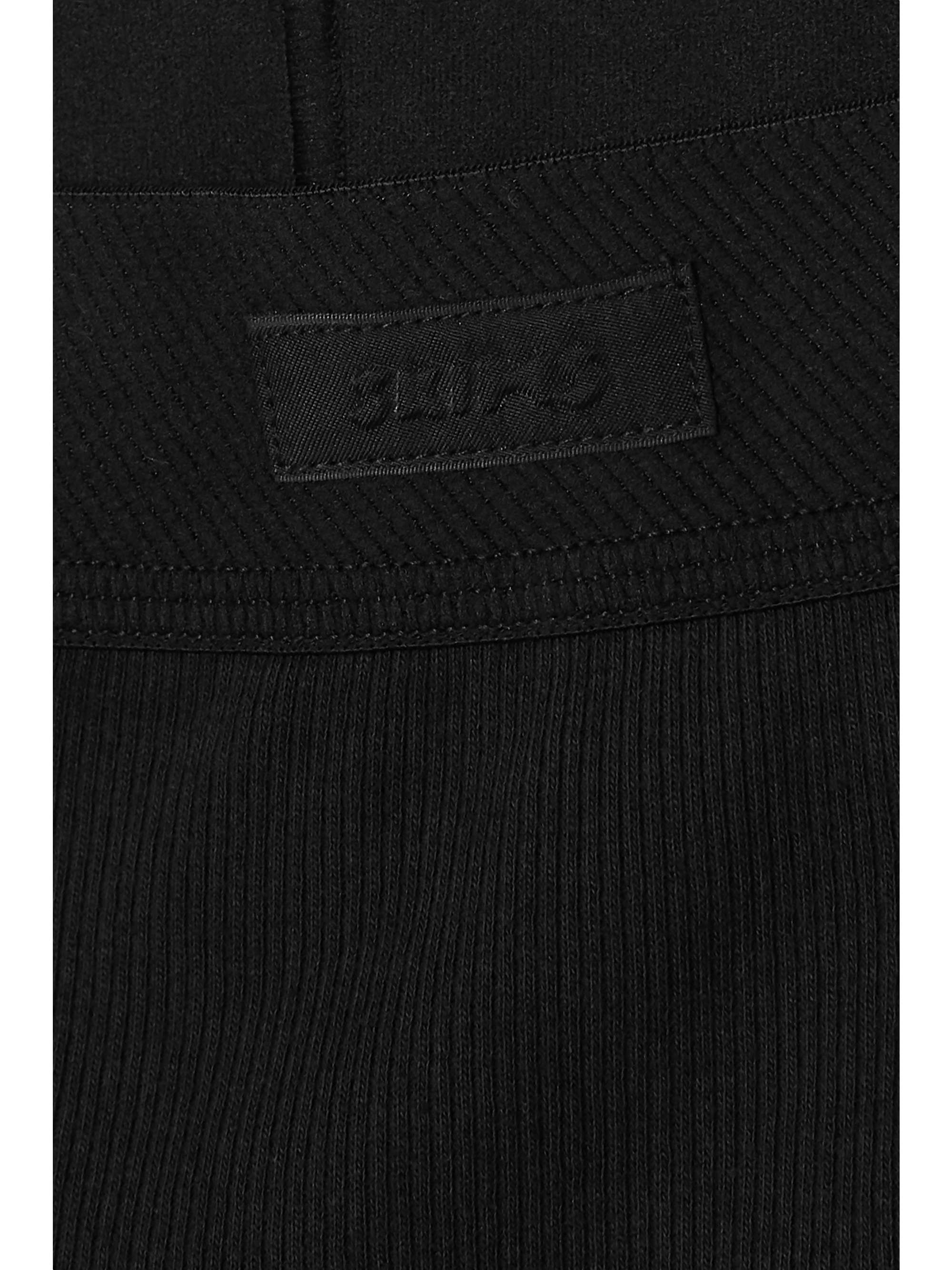 Thermal ribbed cotton-blend leggings view