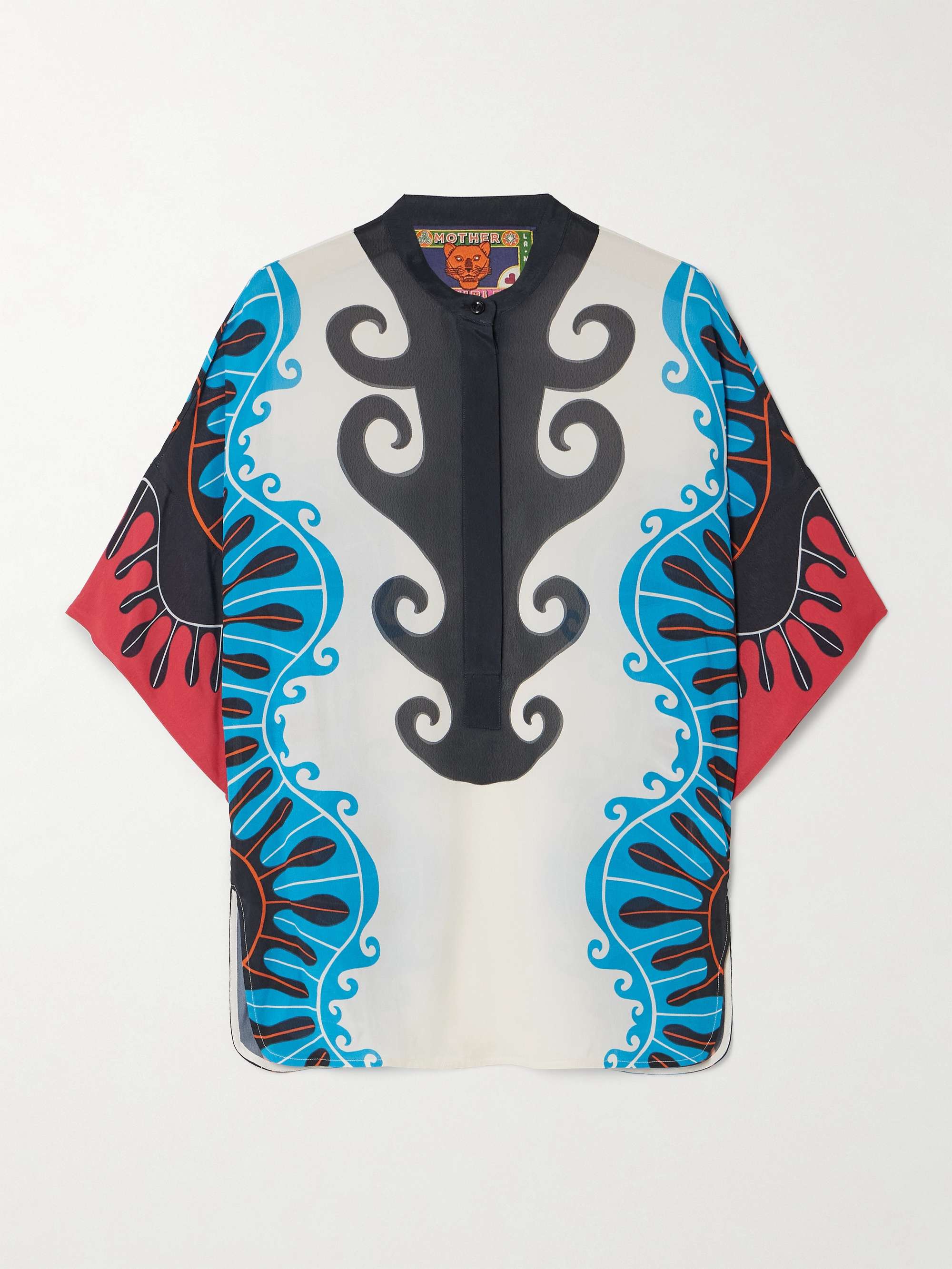 + MOTHER Estelle printed crepe blouse view