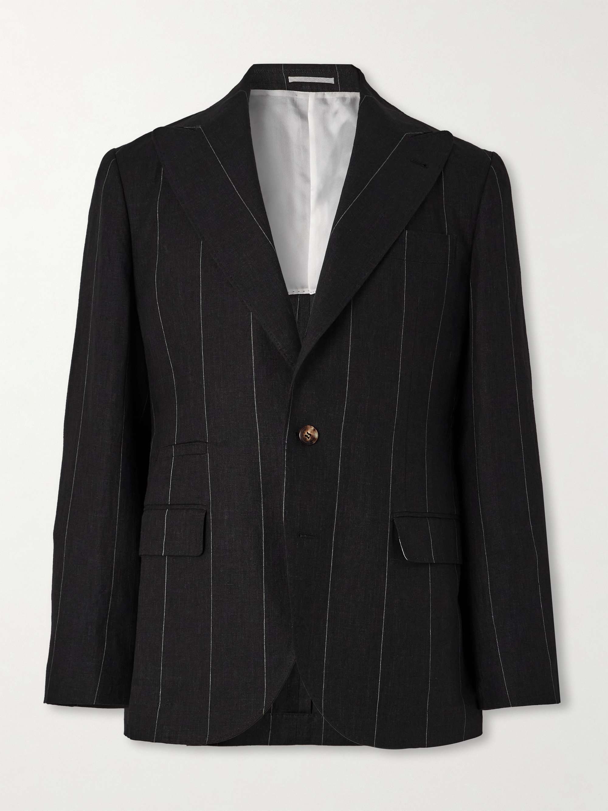 Pinstriped Linen Suit Jacket view