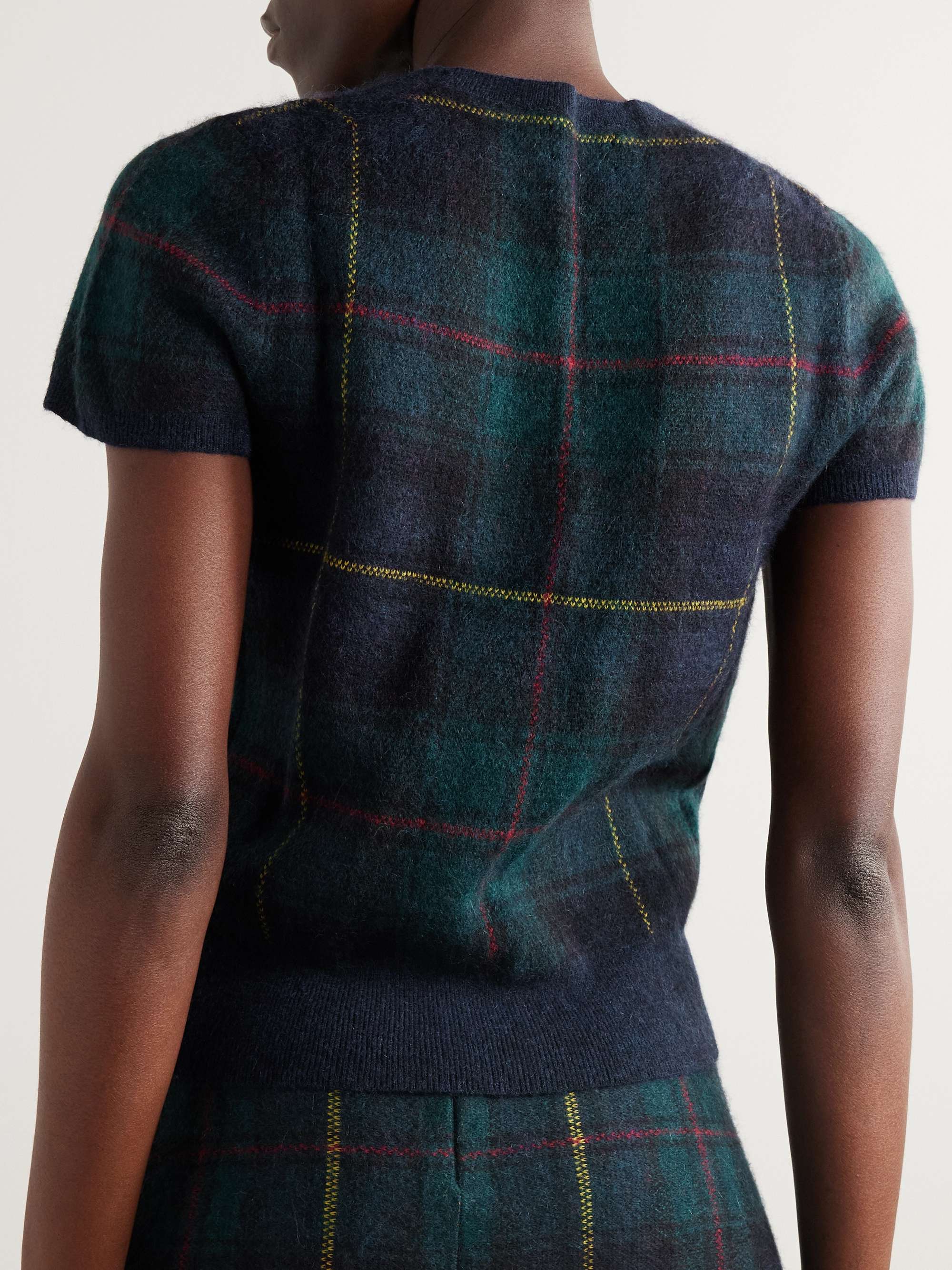 Checked knit sweater view