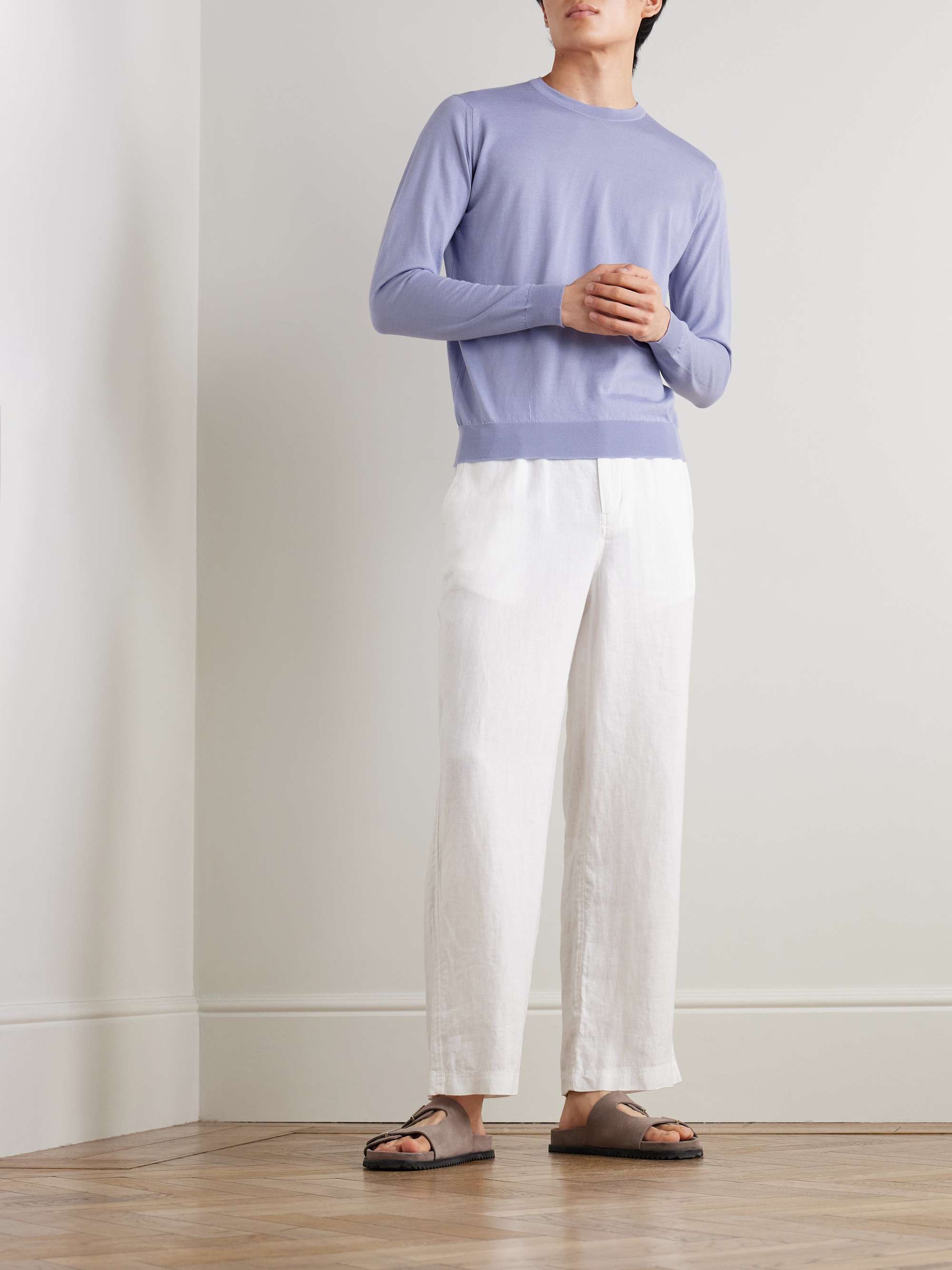 Darley Merino Wool and Sea Island Cotton-Blend Gauze Sweater view