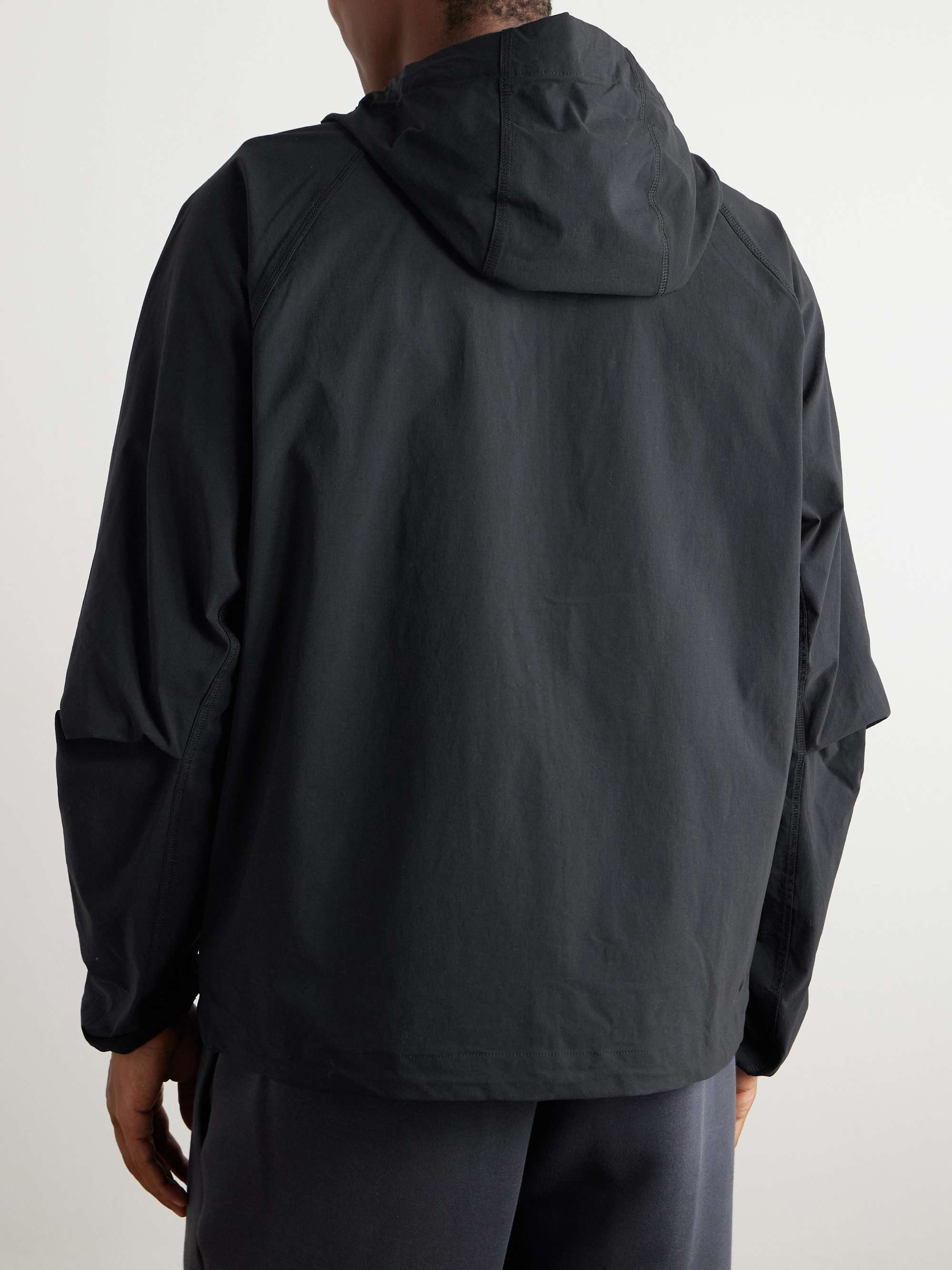 Logo-Print Stretch-Shell Hooded Zip-Up Jacket view