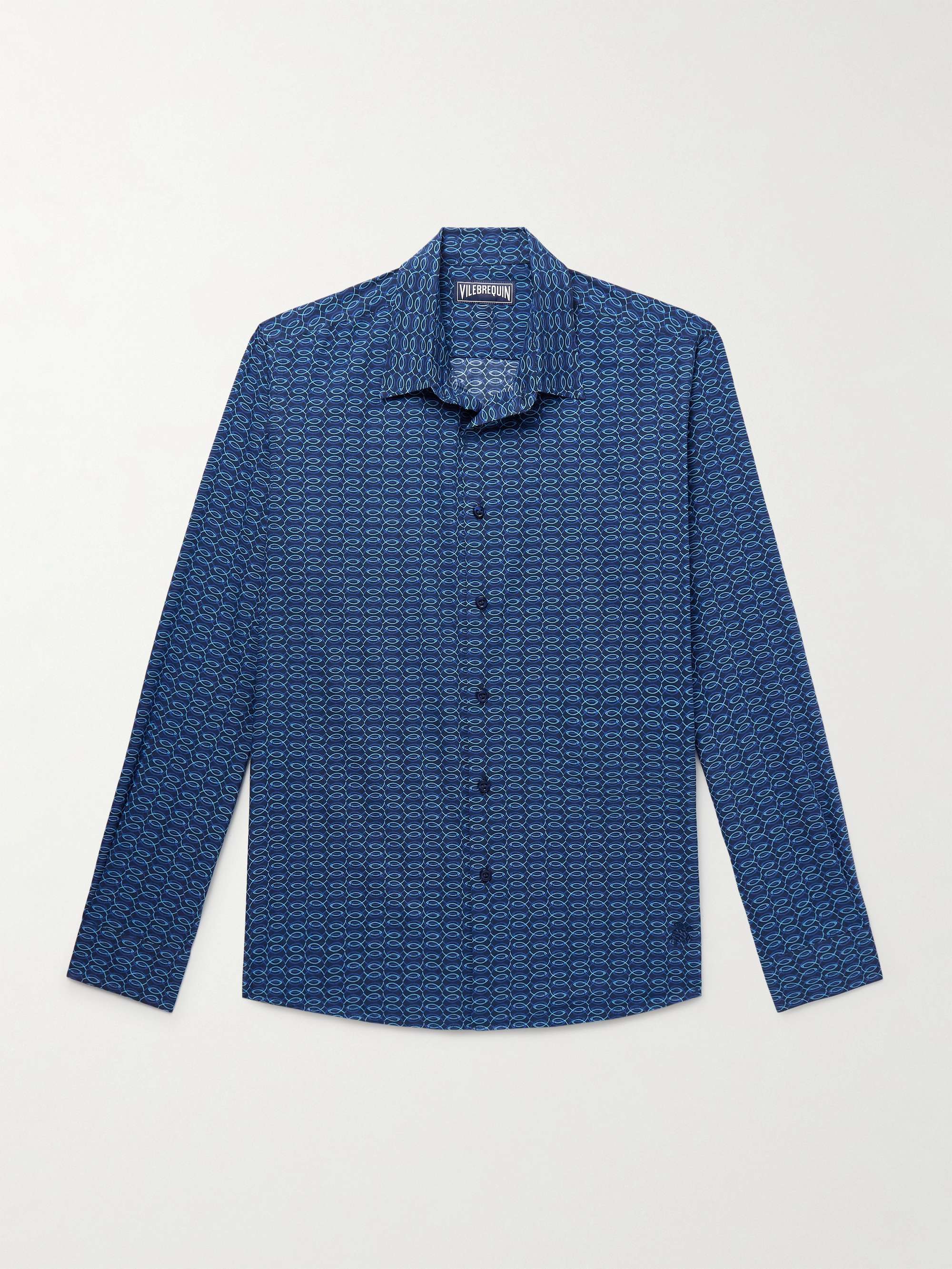Caracal Printed Organic Cotton-Voile Shirt view
