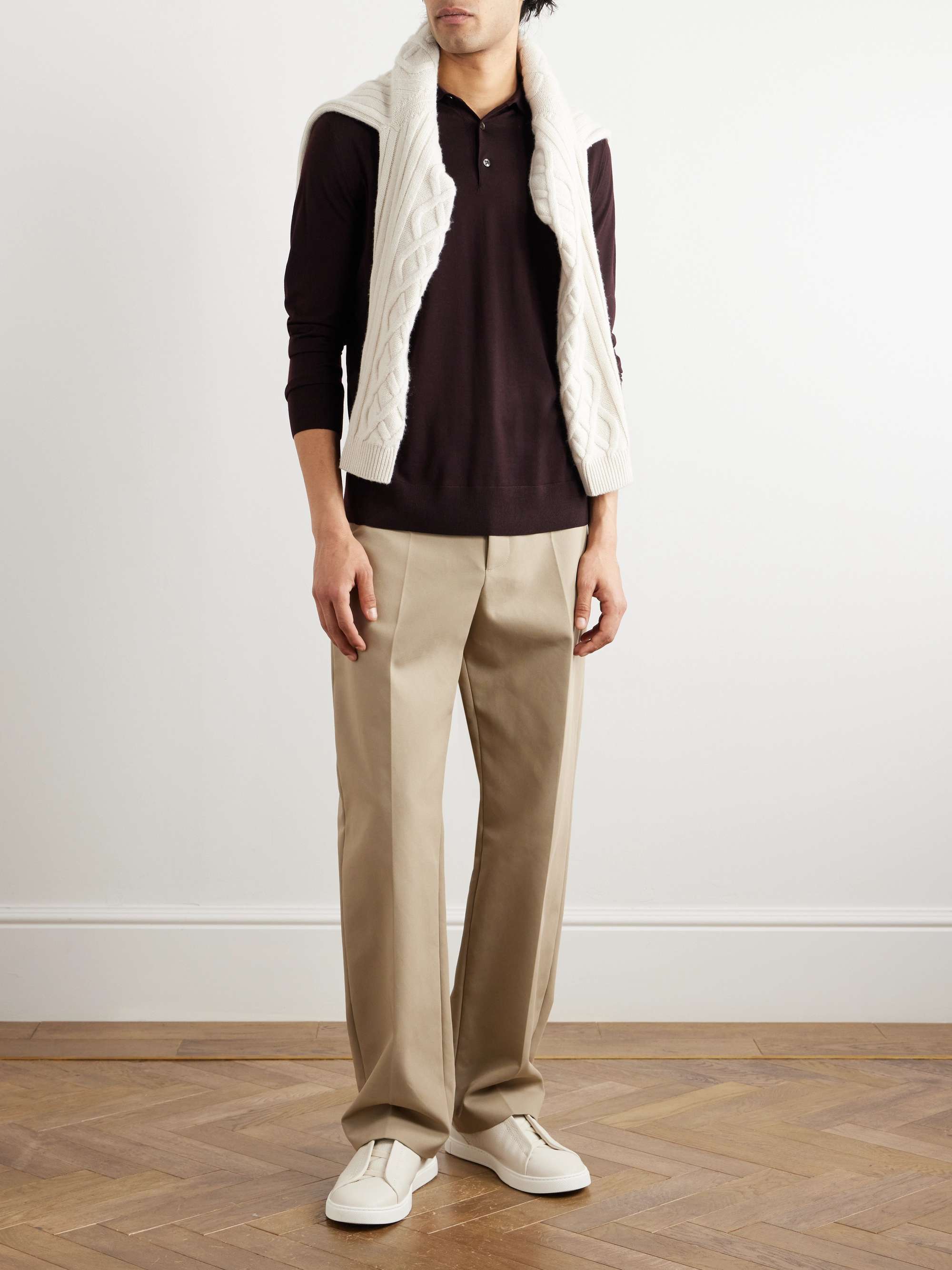 Slim-Fit Wish Virgin Wool Polo Shirt view
