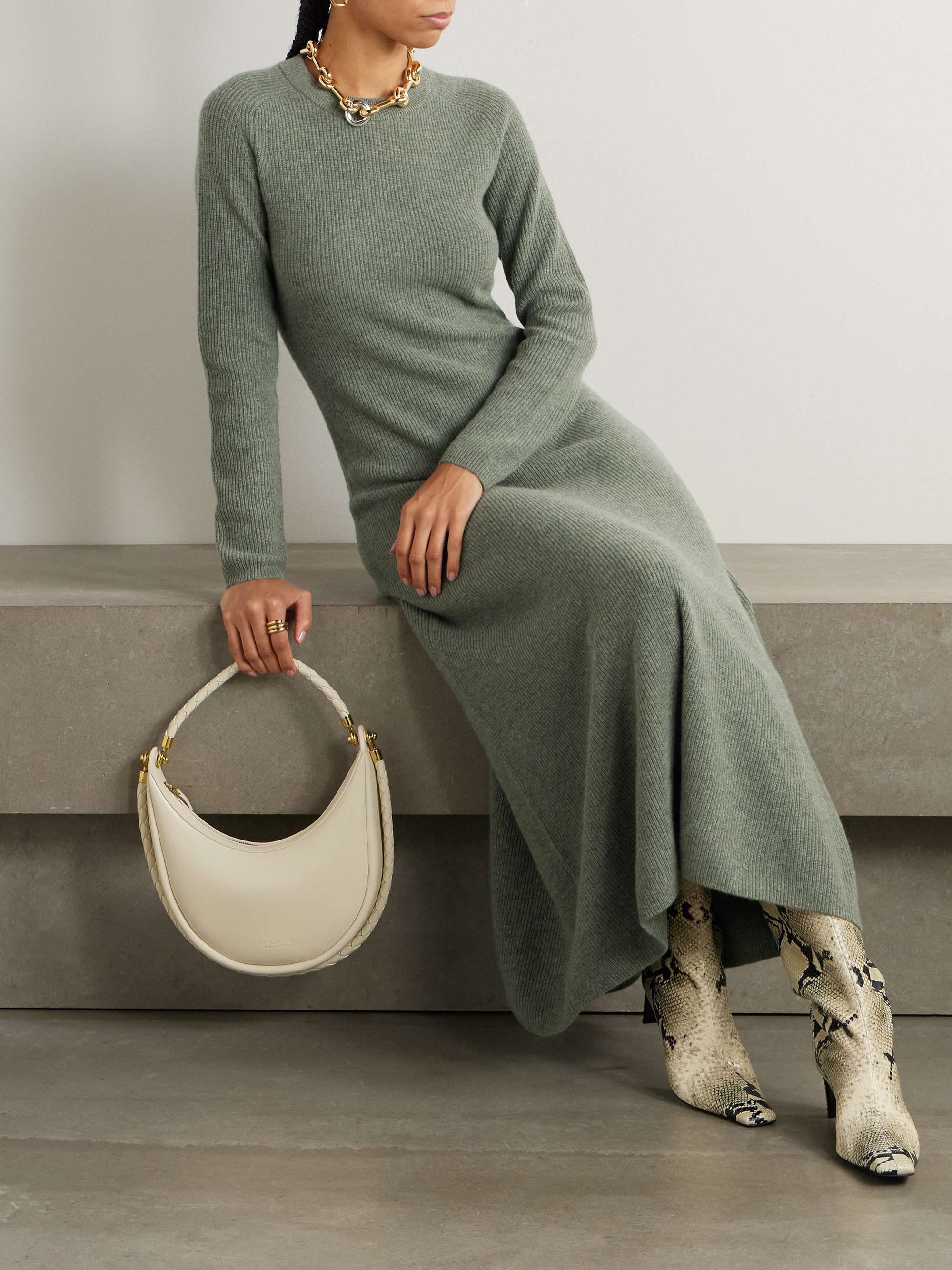 Cuddy ribbed cashmere maxi dress view