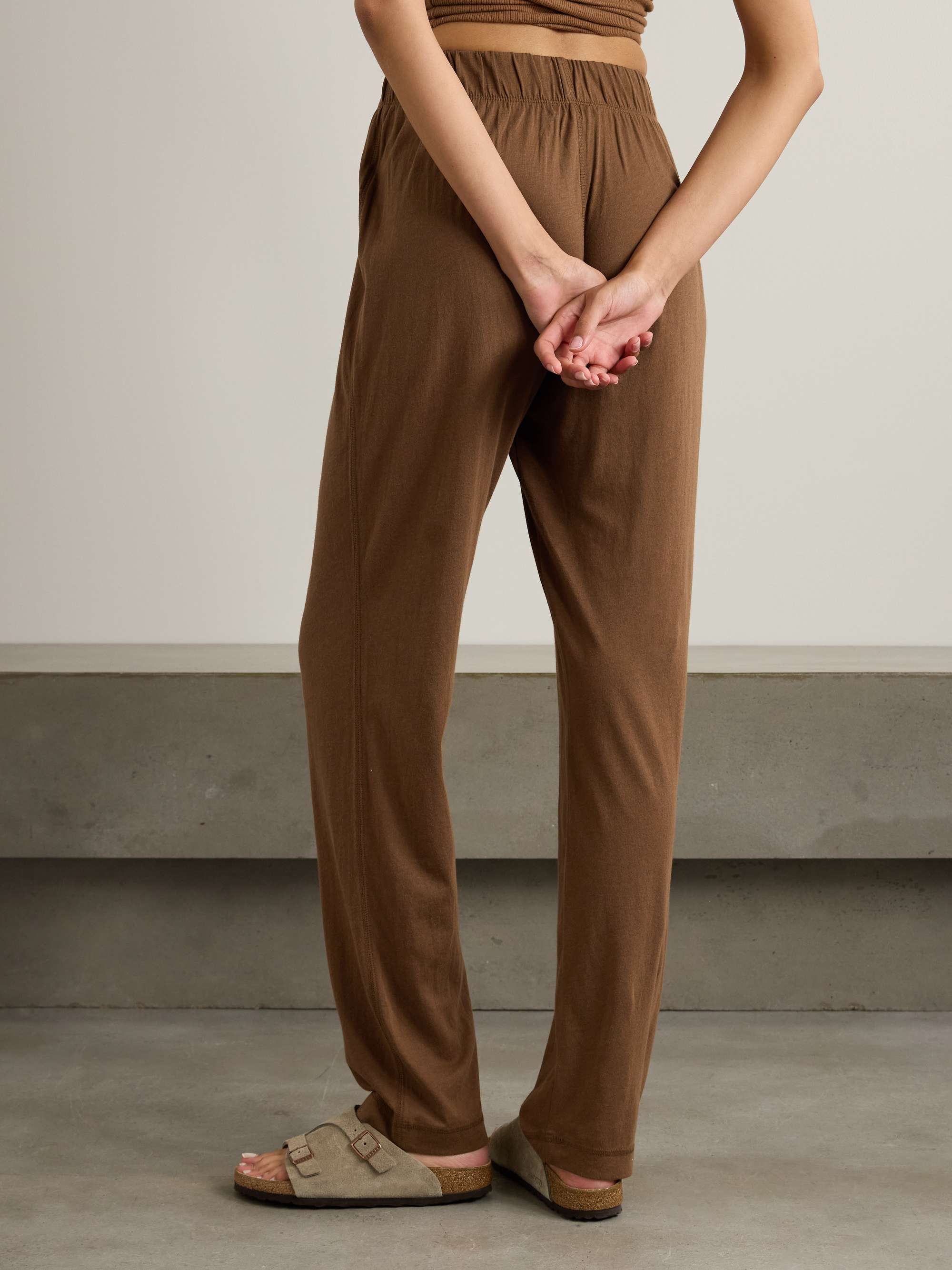 Lounge cotton and modal-blend jersey pants view