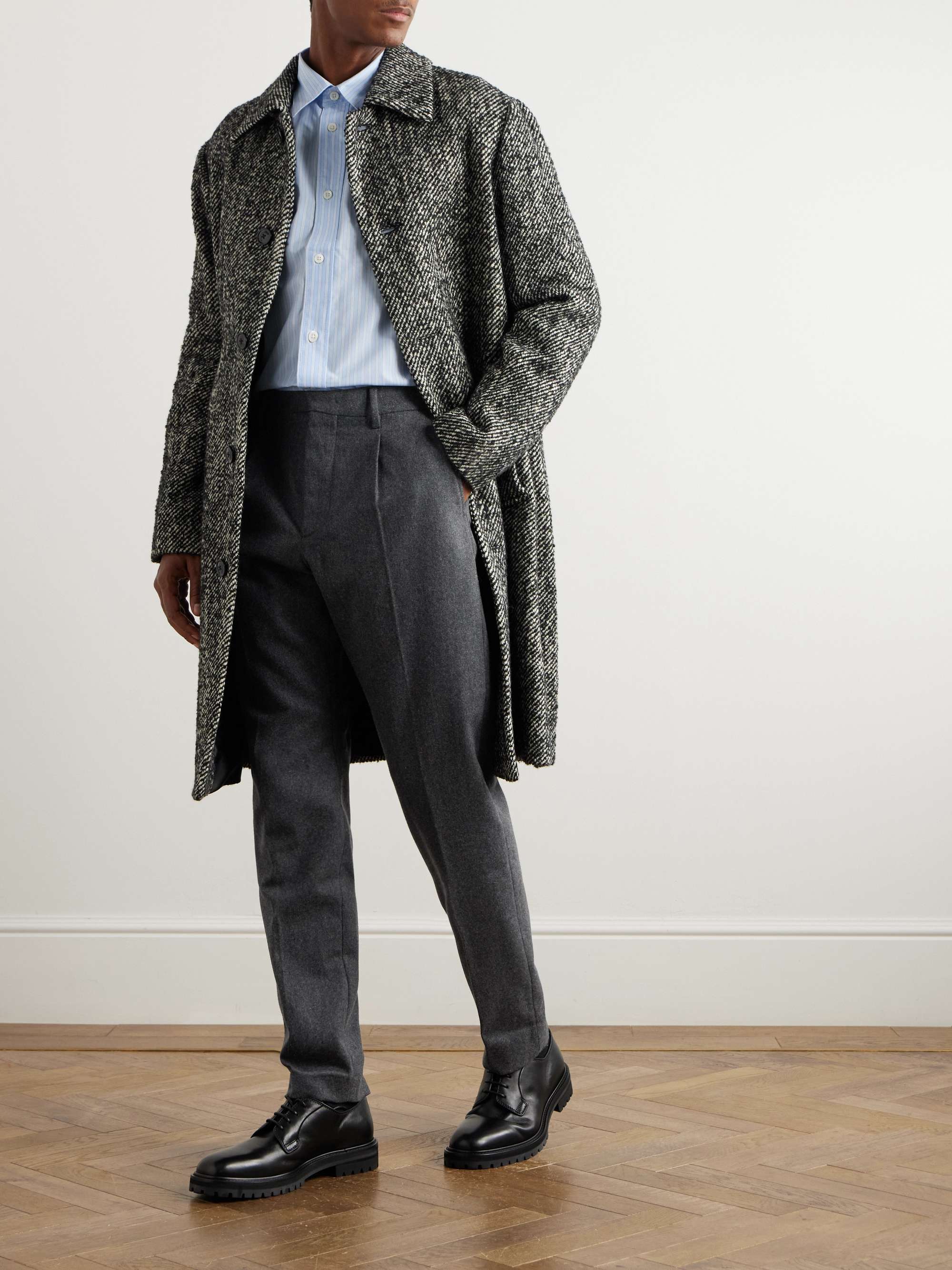 Bill 1630 Straight-Leg Pleated Wool-Blend Trousers view