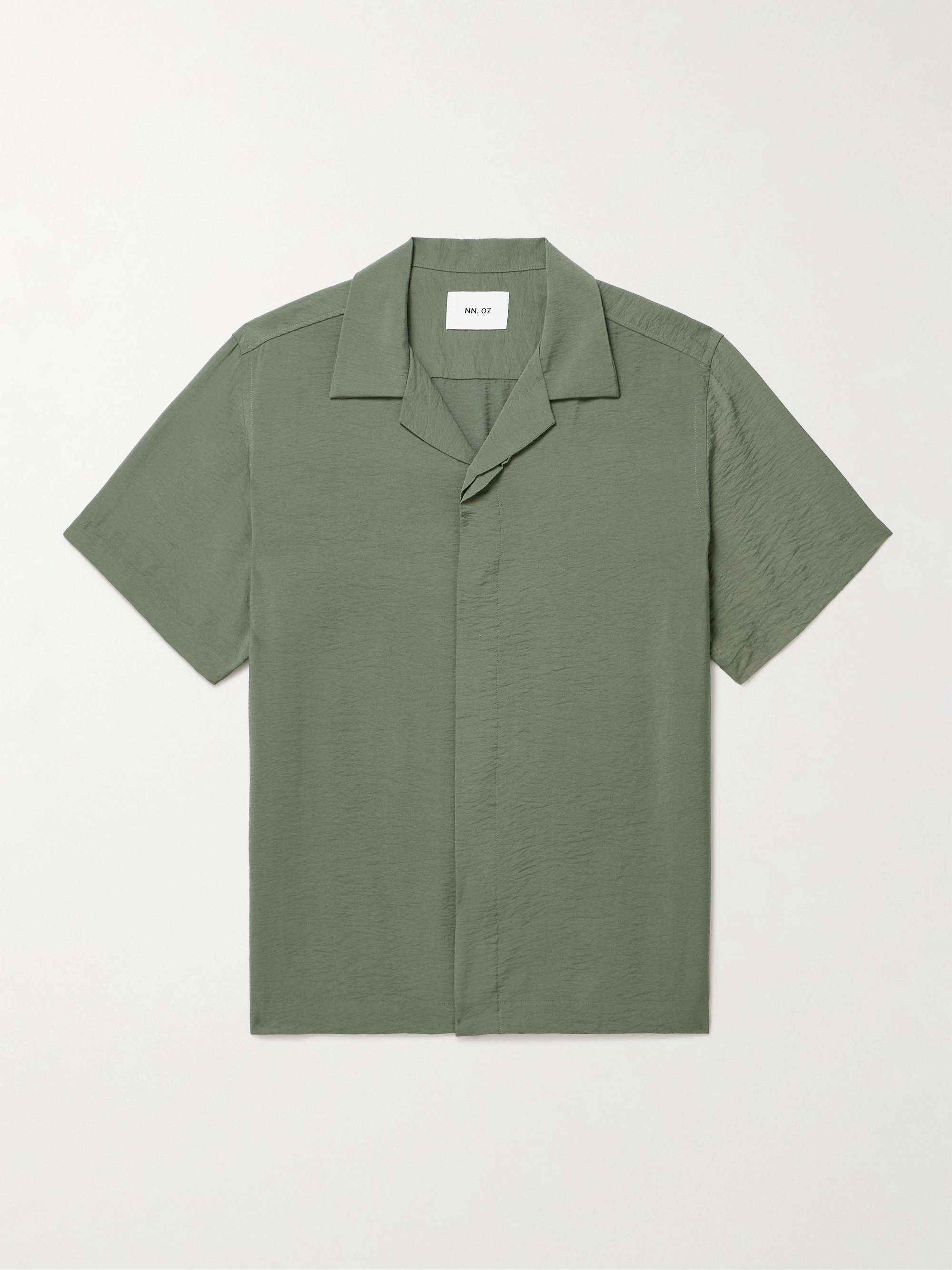 Hank 5971 Camp-Collar Modal-Blend Seersucker Shirt view