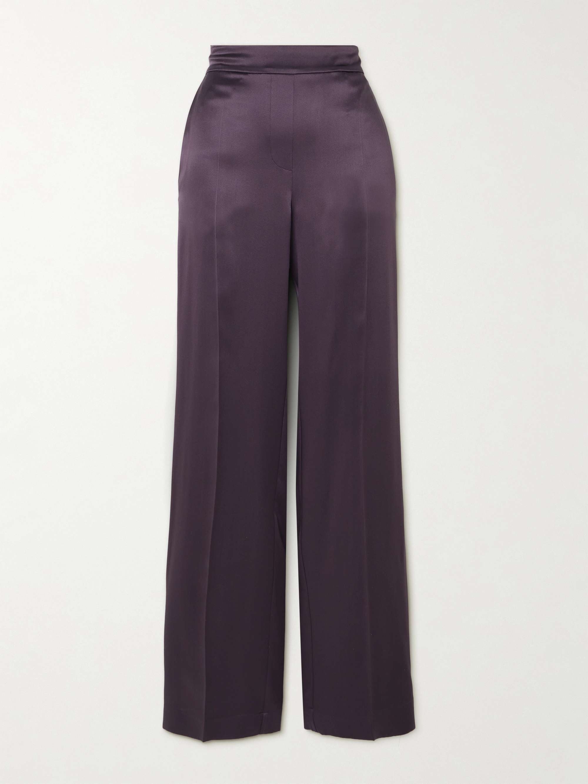 Tova silk-satin straight-leg pants view