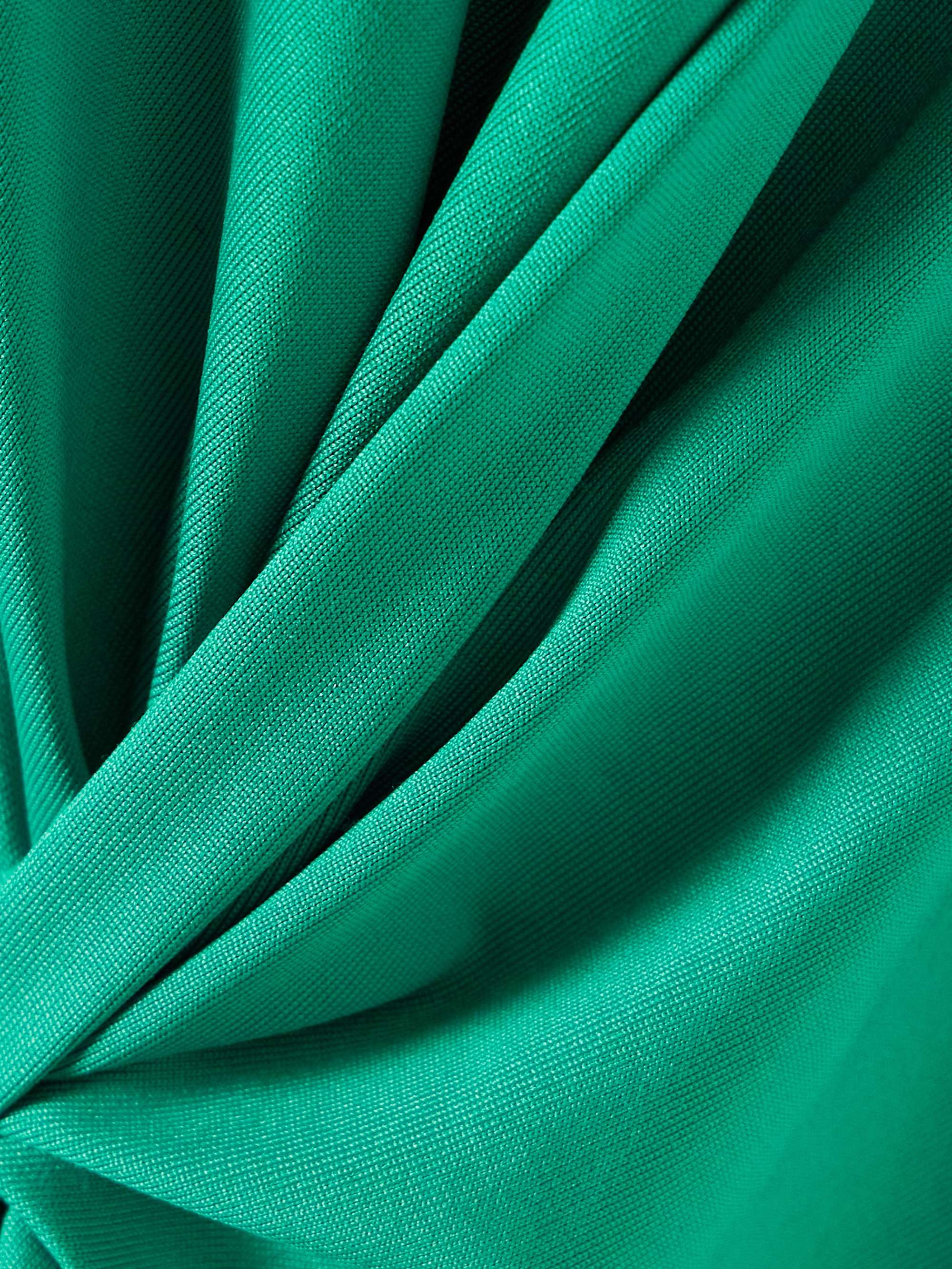 Asymmetric draped stretch-crepe midi dress view